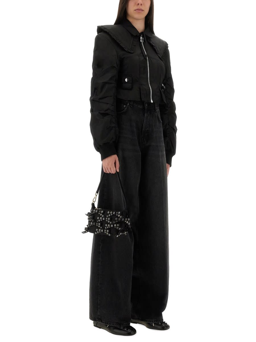 Ganni Duchesse Nylon Fitted Jacket