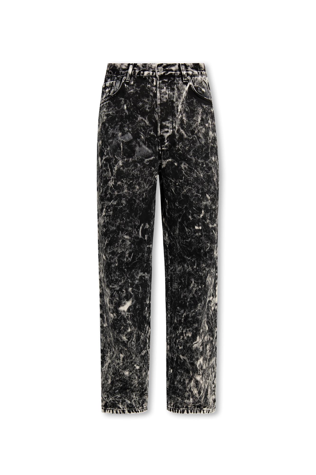 Dries Van Noten Jeans With Dye Effect In Black