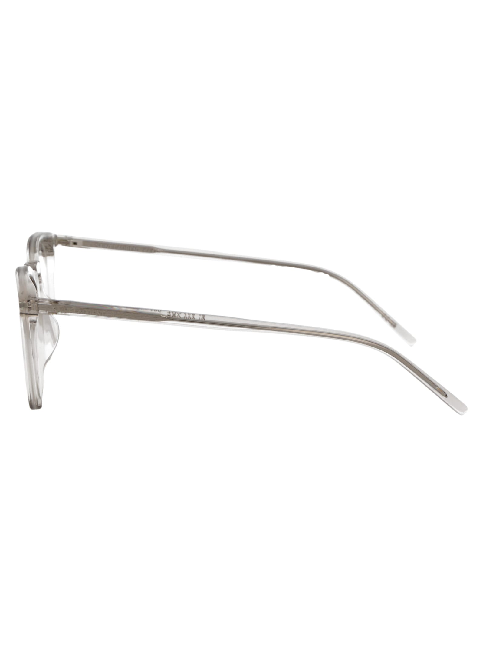 Saint Laurent Beige Beige Transparent Acetate Glasses