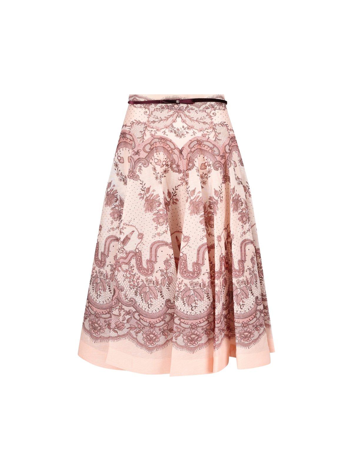 Crush Flared Midi Skirt