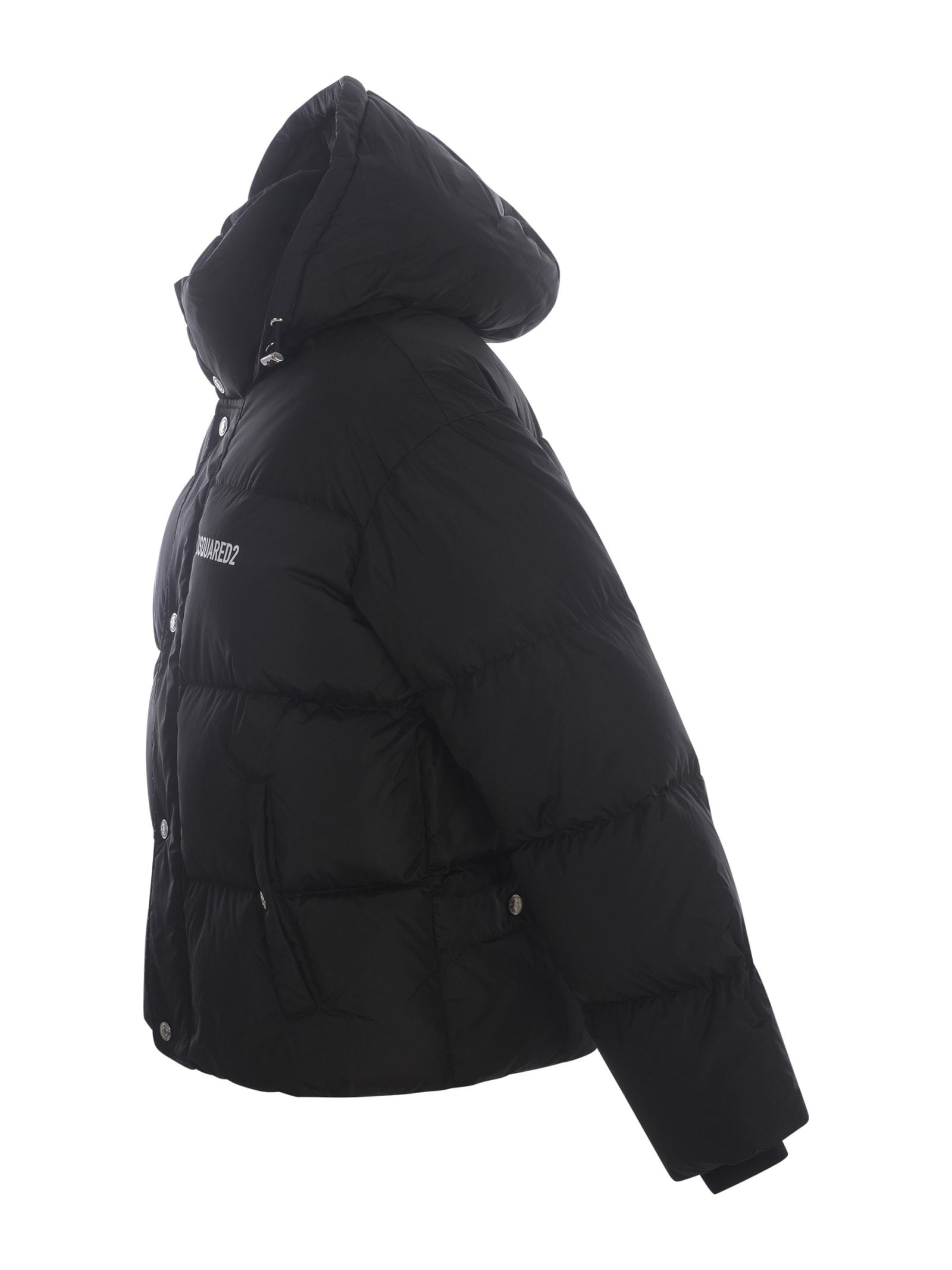 Shop Dsquared2 Down Jacket  In Nylon In Black