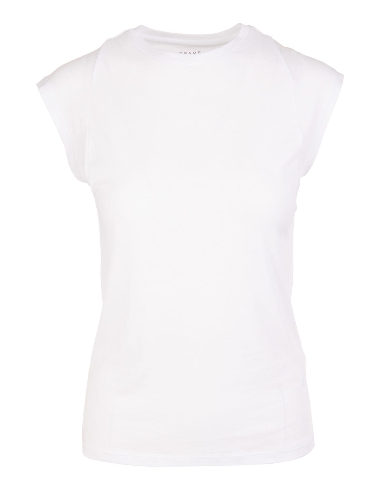 Frame Woman White Le Mid Rise Muscle T-shirt