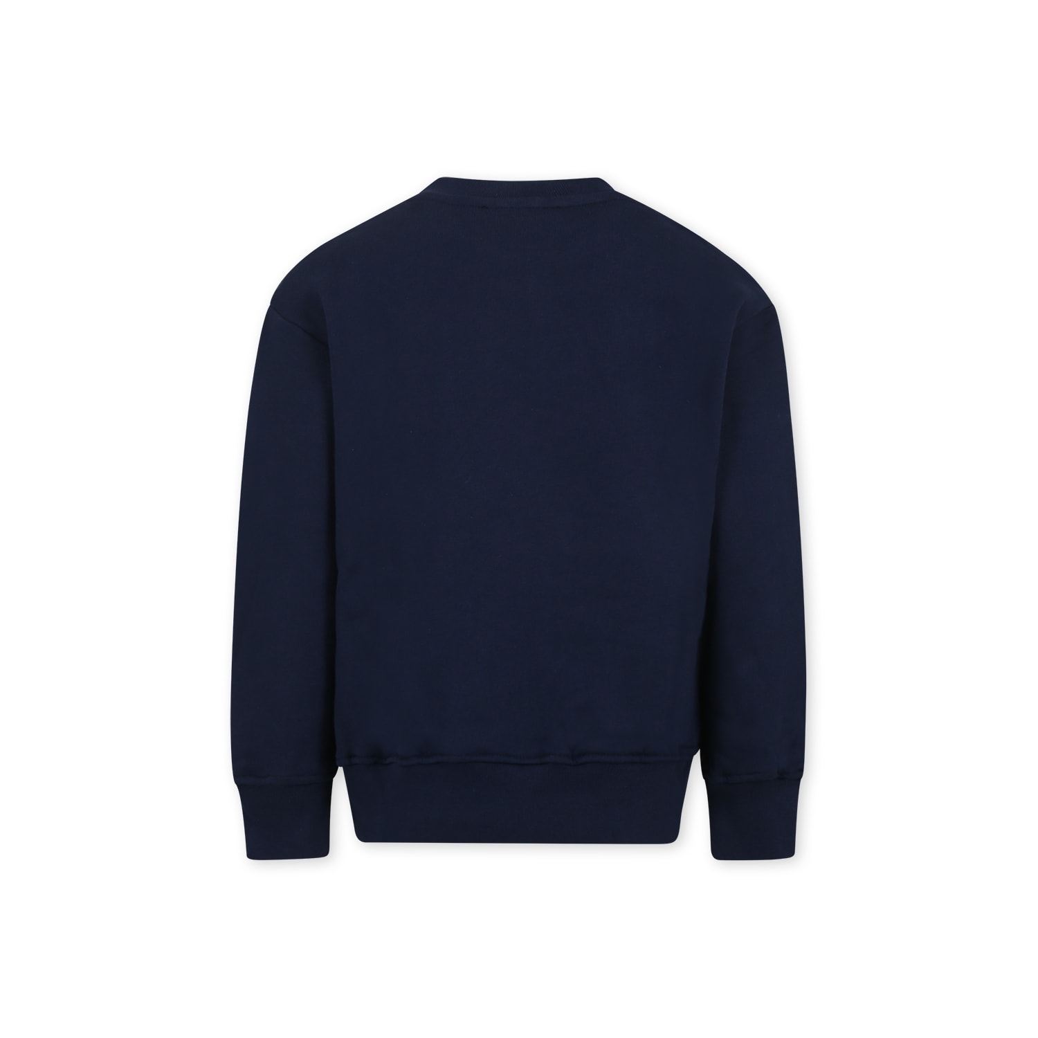 Msgm Blue Sweatshirt For Kids With Logo In Blue