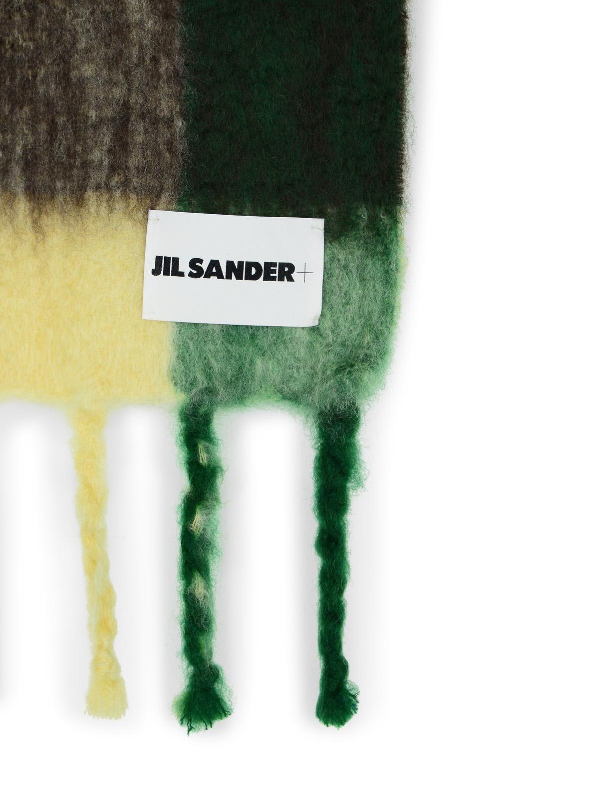 Shop Jil Sander + Color Blocked Scarf In Multicolour