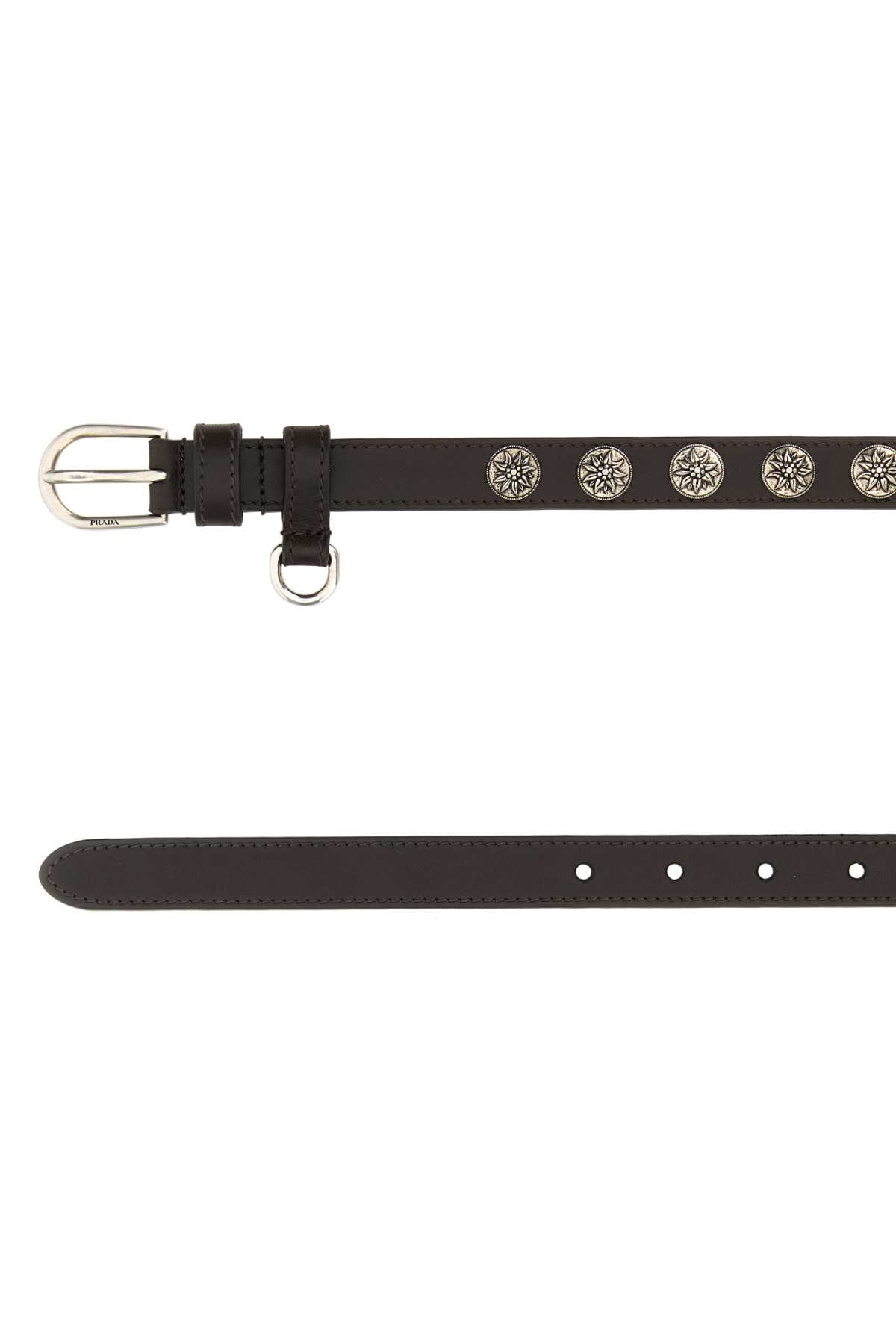 ベルト PRADA CHOCOLATE LEATHER BELT Prada Women Chocolate Leather Belt In Brown | ModeSens