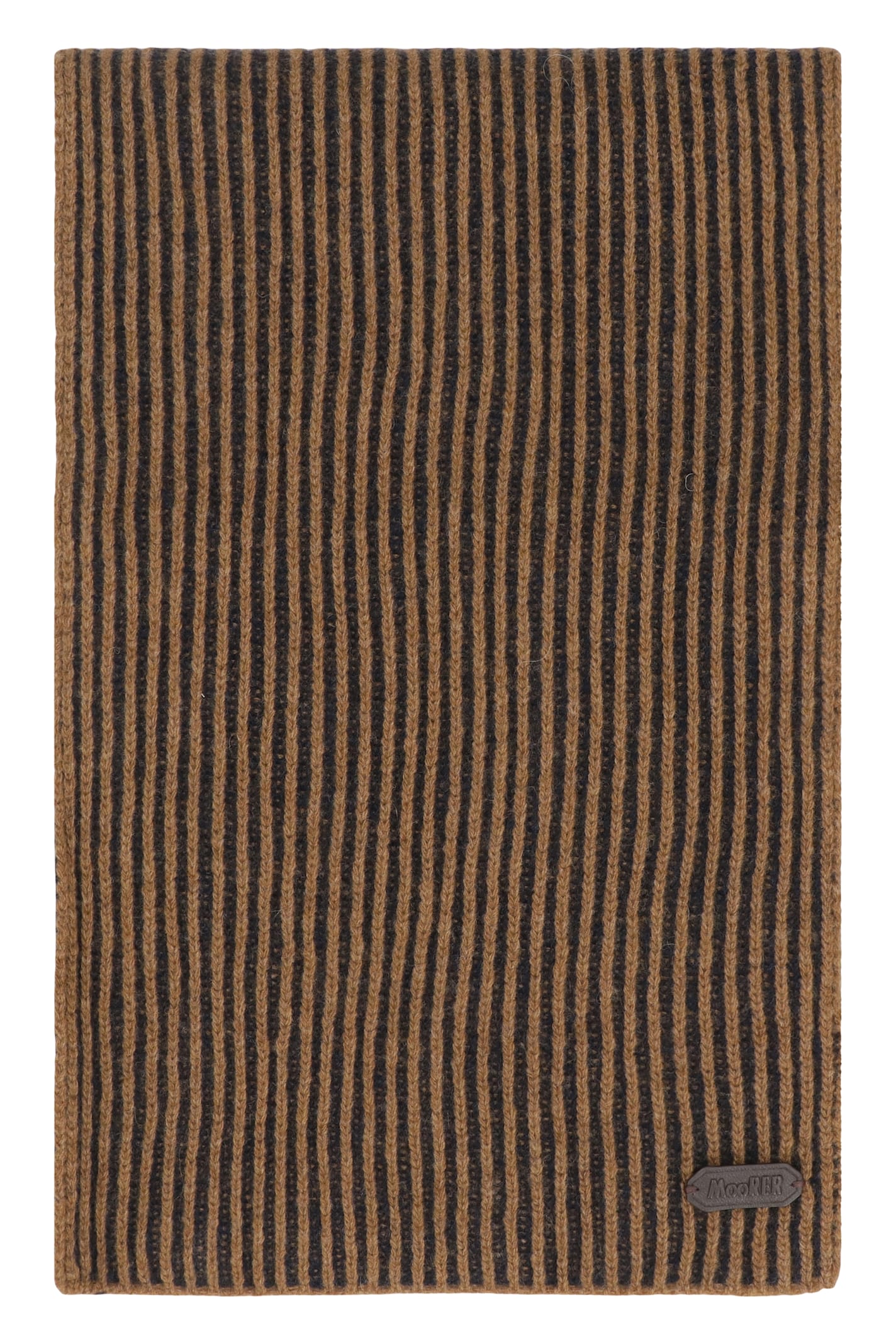 Moorer Hobart Wool And Cashemre Scarf In Brown