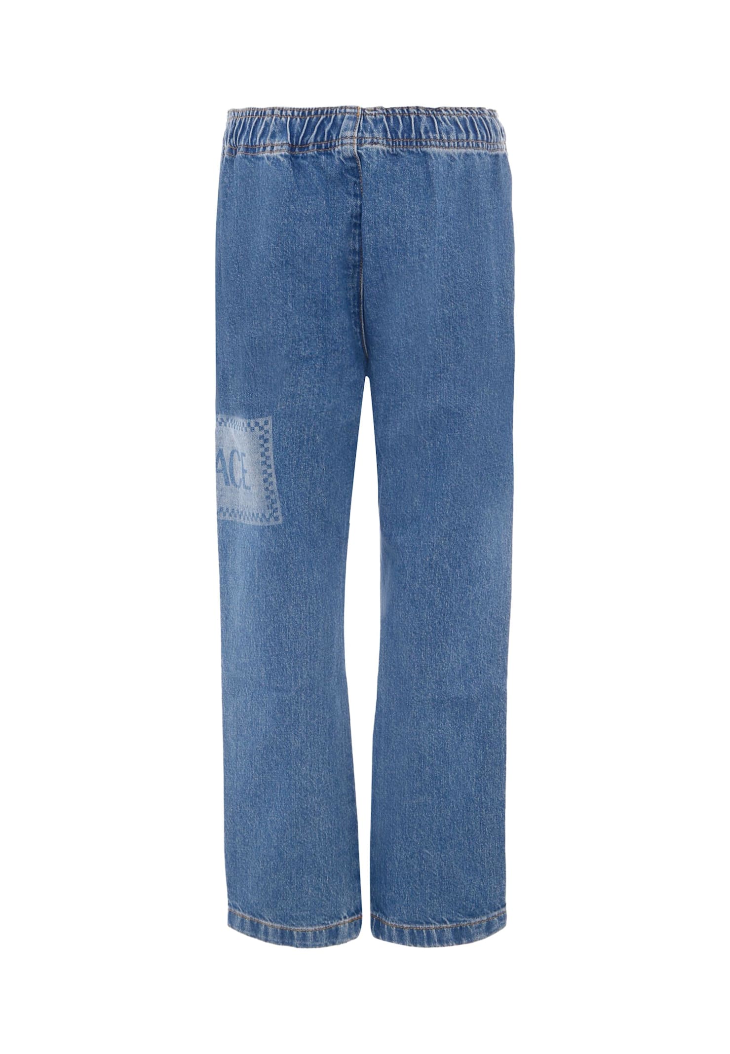 Versace Jeans With 90s Vintage Logo For Kids In Blue