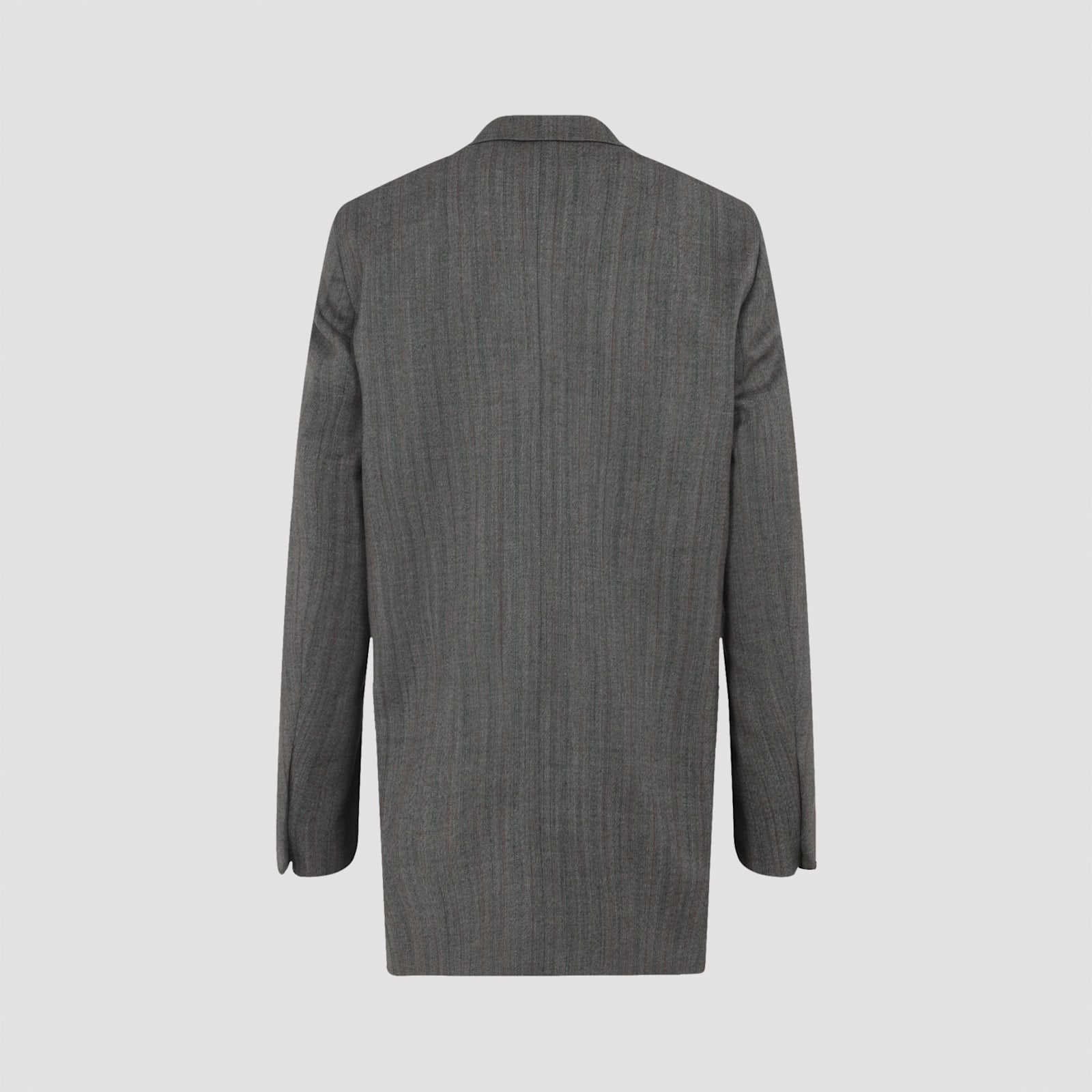 Dries Van Noten Longline Jacket With Notched Lapels And Pockets In Black