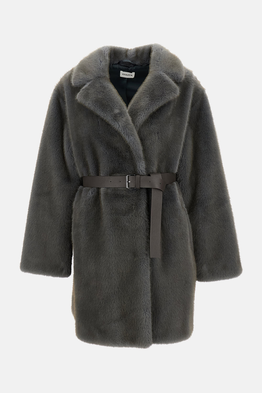 P.a.r.o.s.h Faux Fur Jacket In Gray