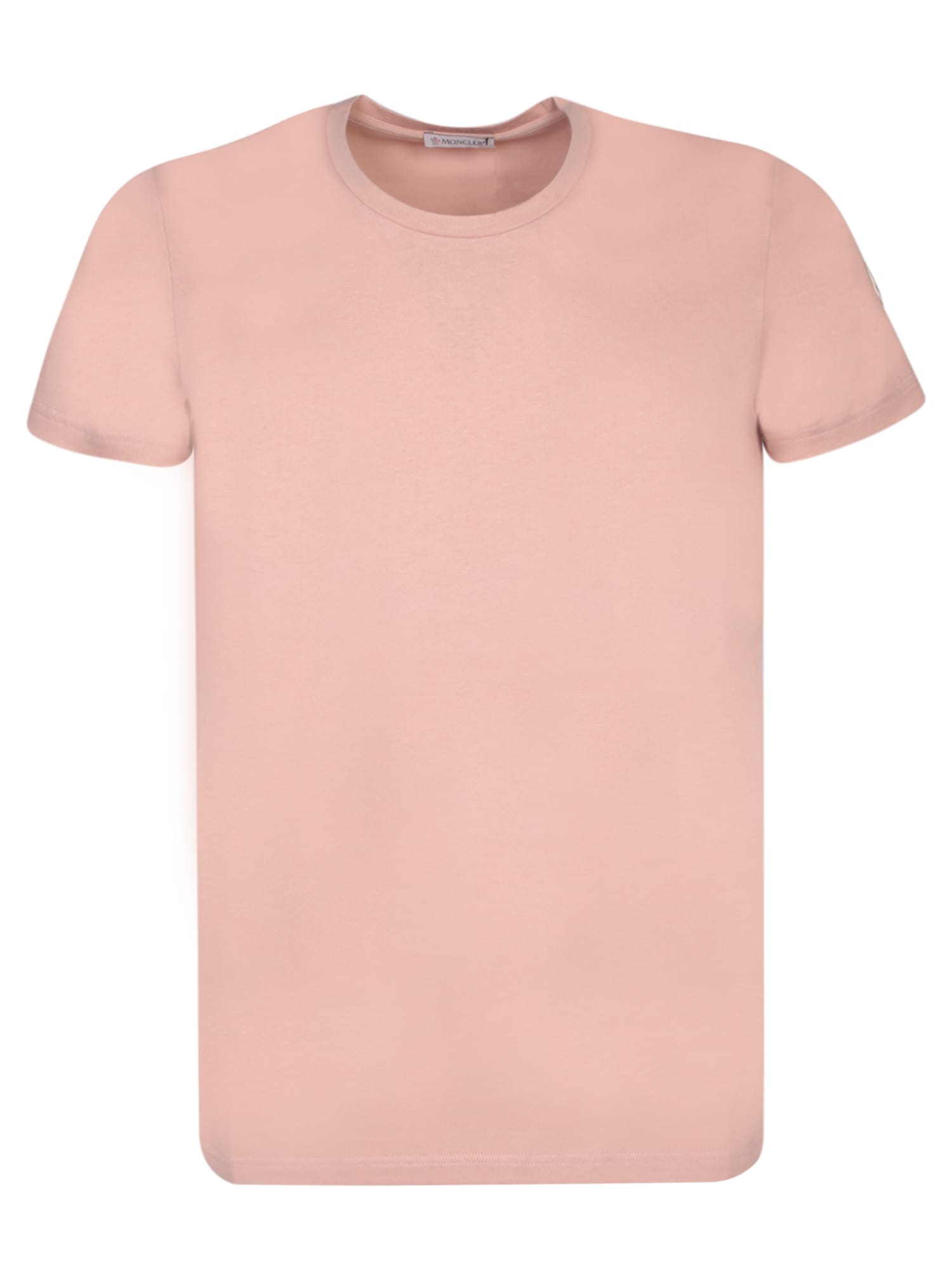 Shop Moncler Fitted Pink T-shirt