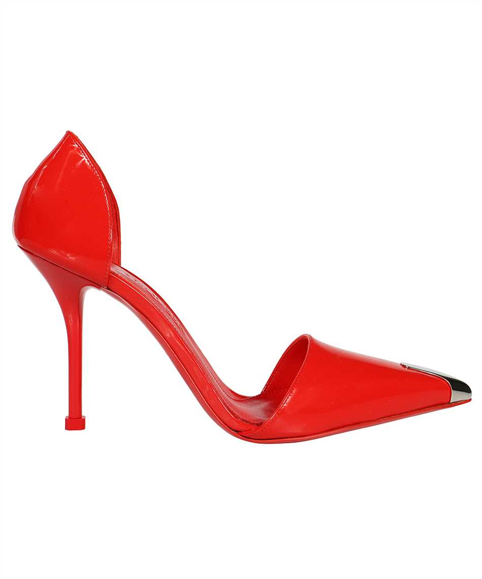 Alexander McQueen Patent Leather Pointy Toe Dorsay Pumps