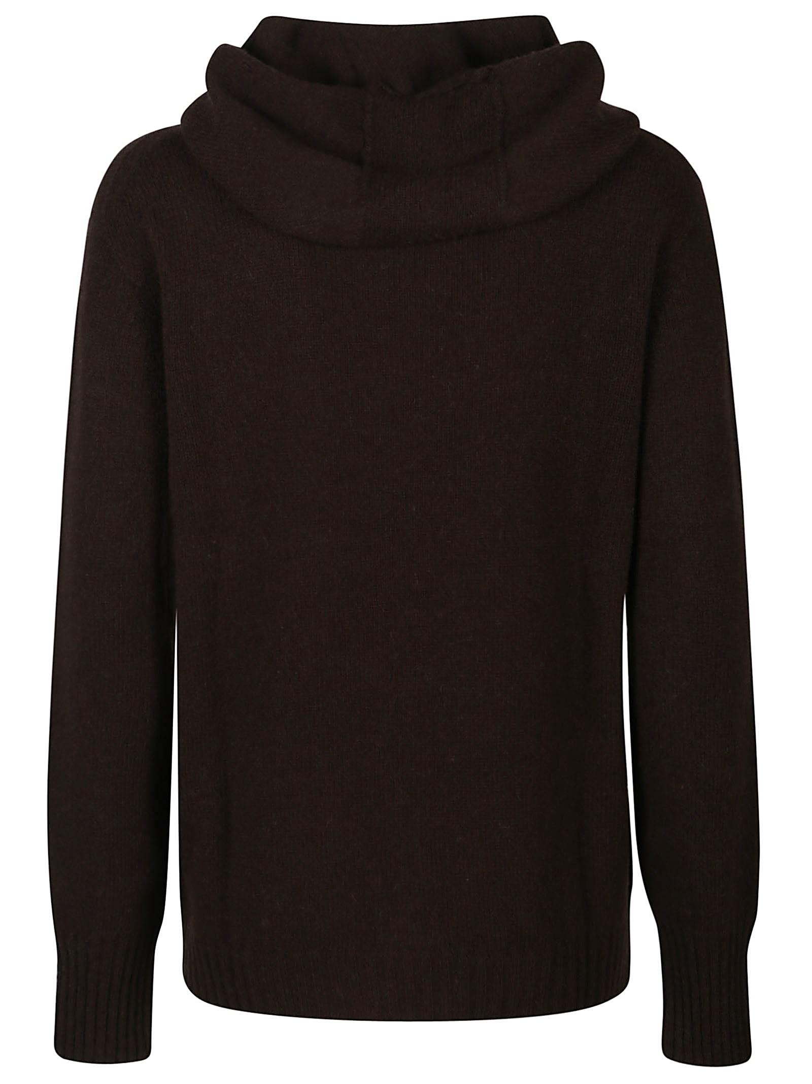 Shop Drumohr Hoodie Boxy Sweater In Moro