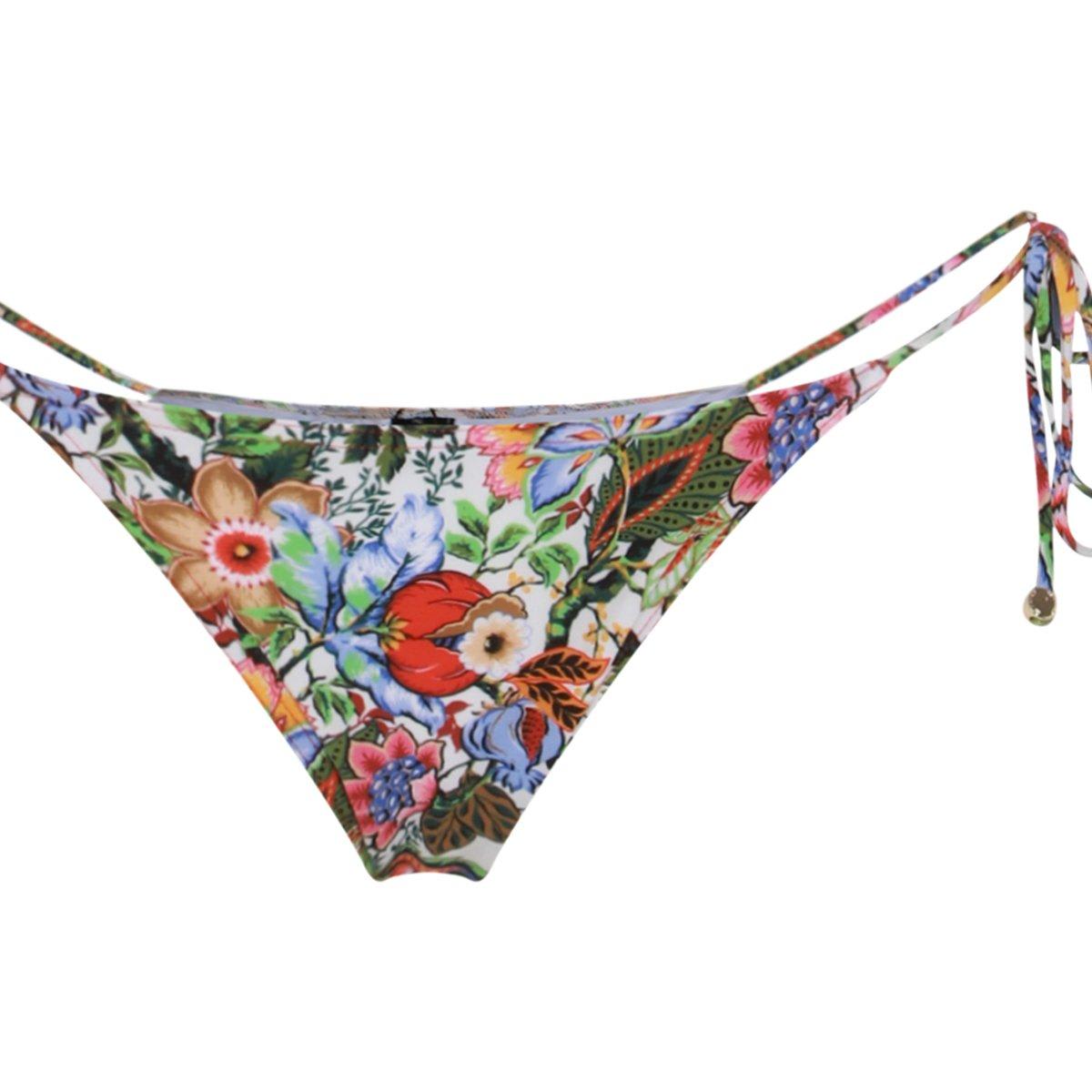 Shop Etro Bouquet-inspired Printed Triangle Bikini In Multicolor