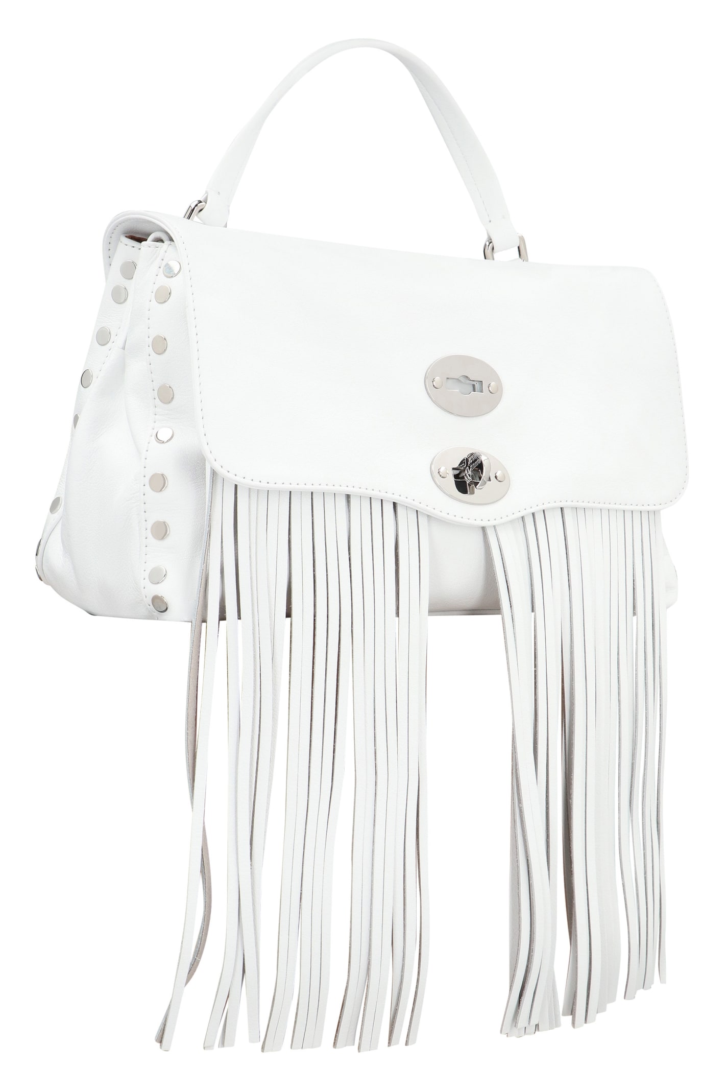 Shop Zanellato Postina S Leather Handbag In White