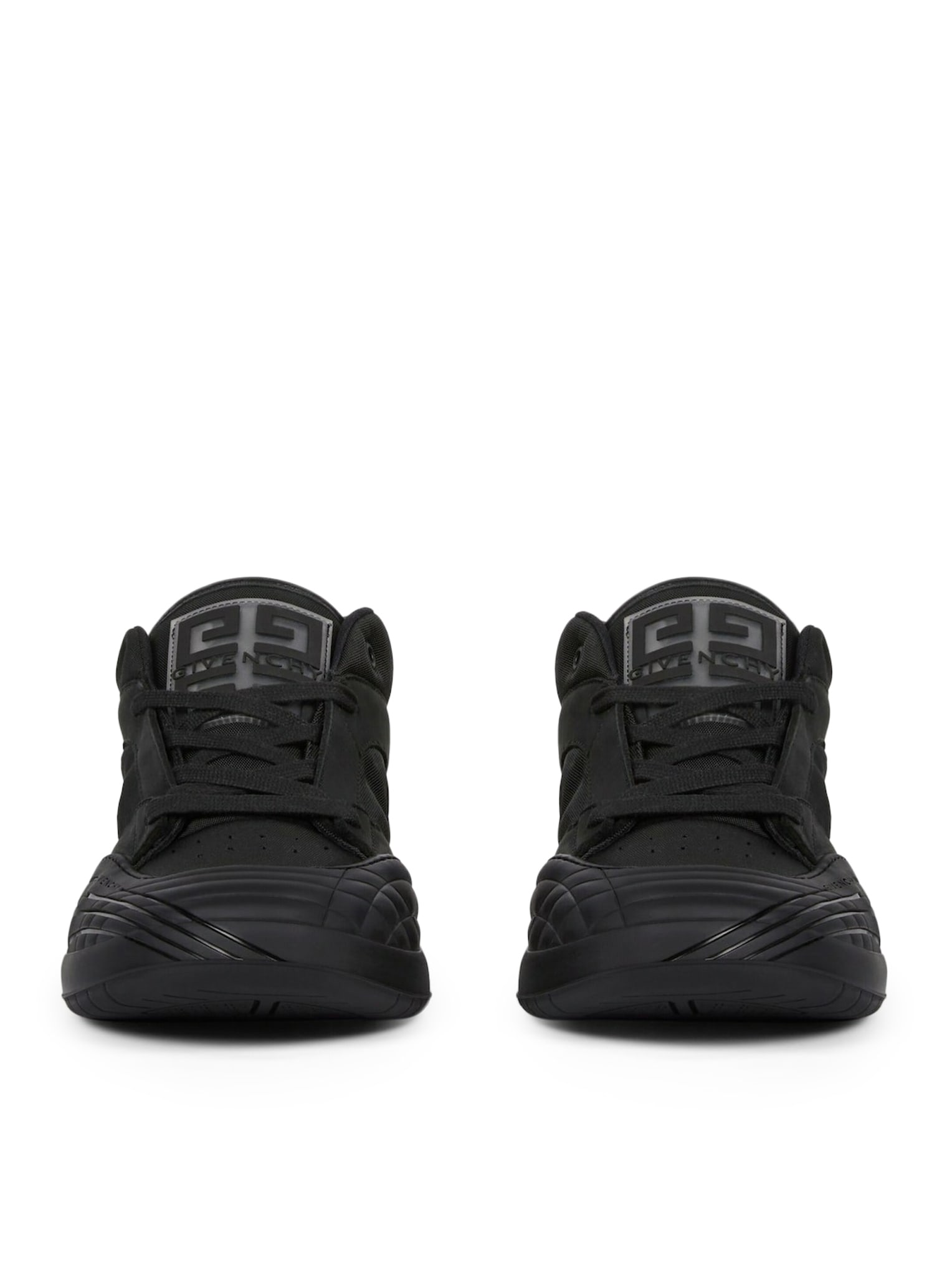 Shop Givenchy New Line Men Shoes Mid-top Sneakers In Black
