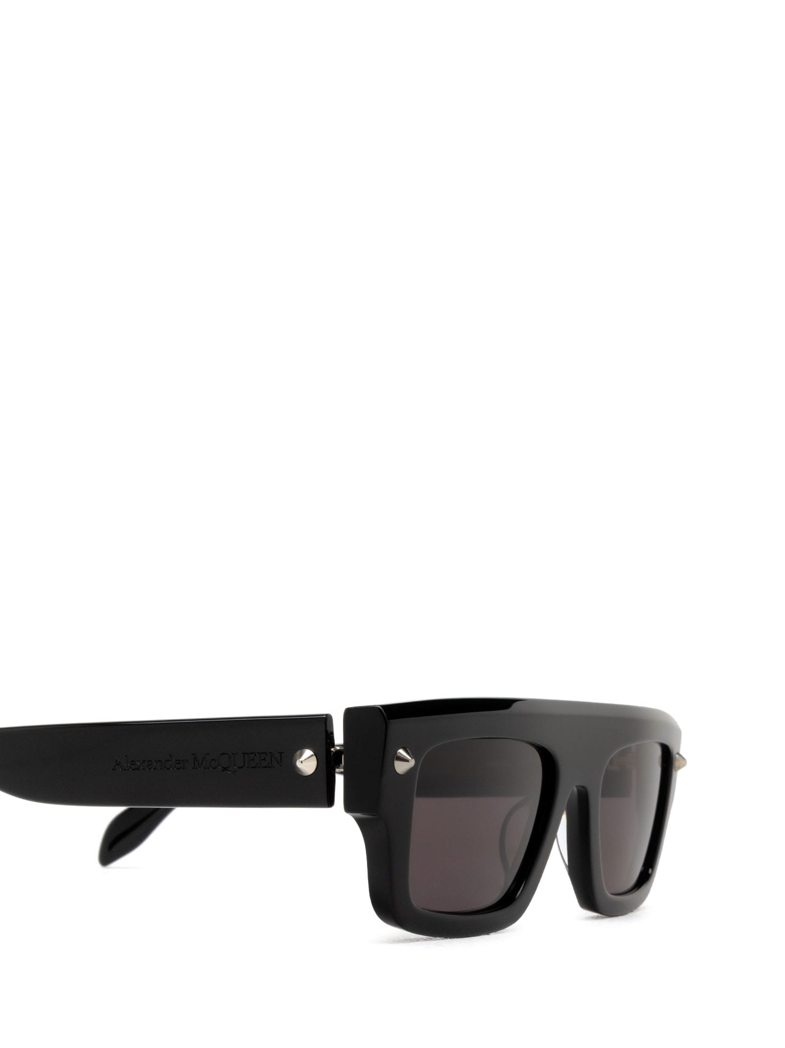 Shop Alexander Mcqueen Am0427s Black Sunglasses