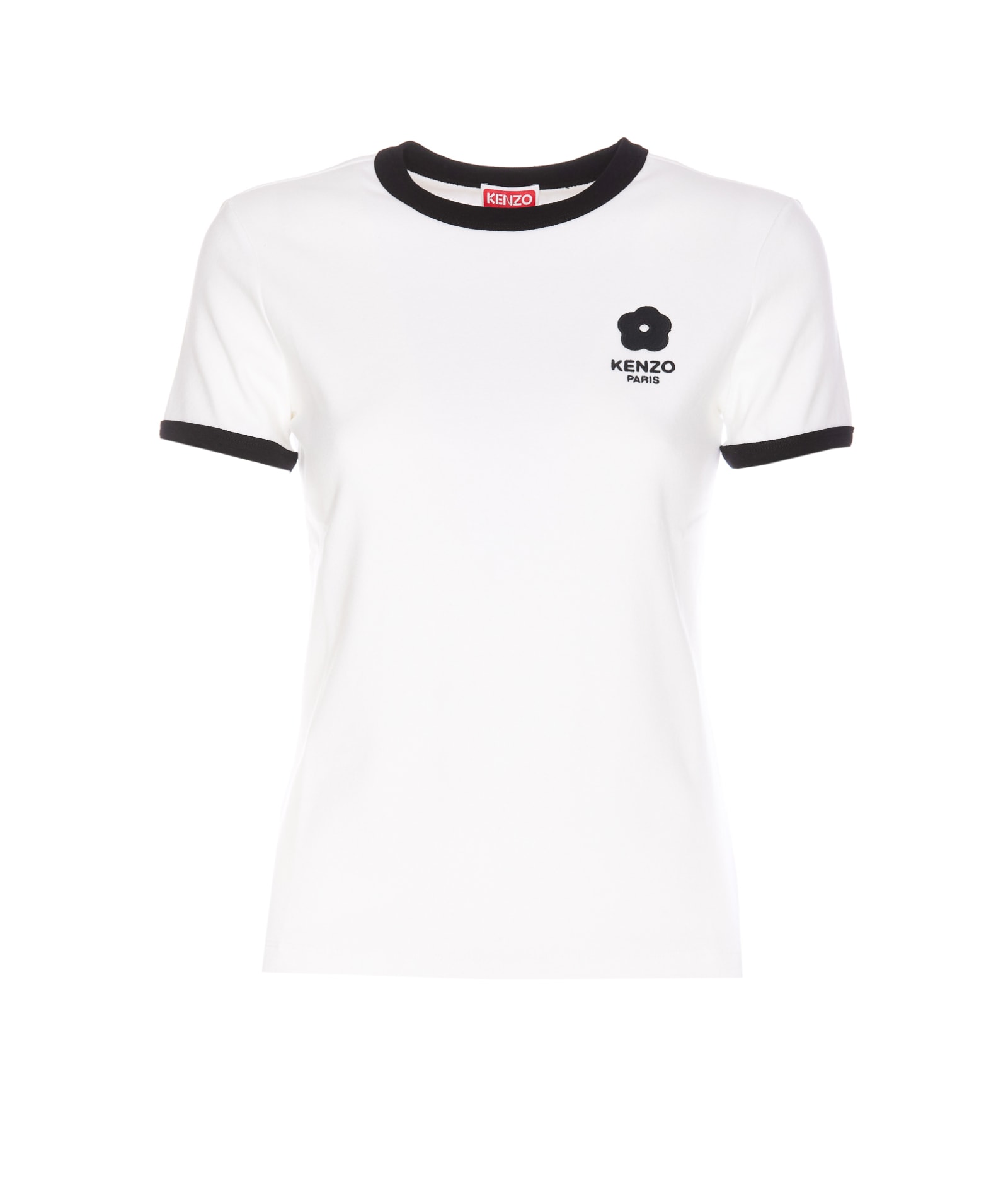 Shop Kenzo Embroidered Boke 2.0 Logo T-shirt In White