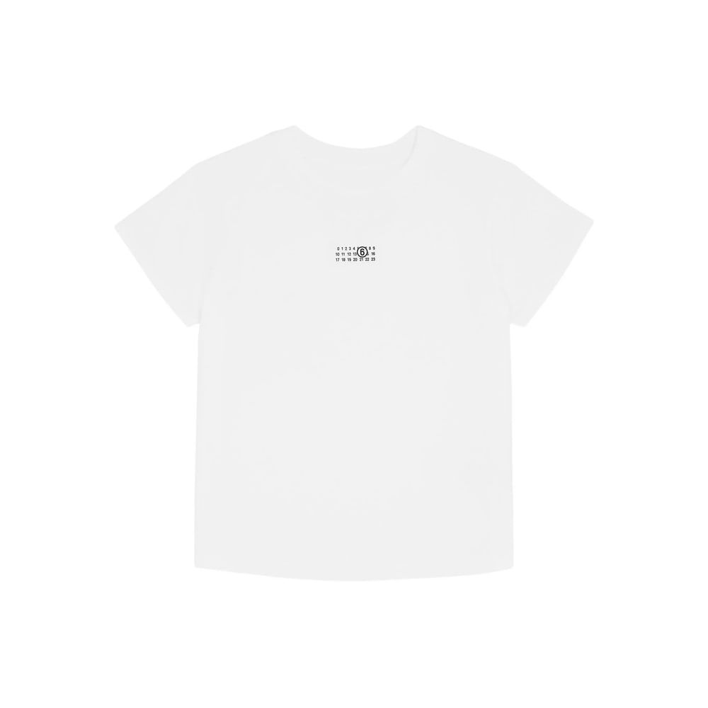 Mm6 Maison Margiela Numeric Cotton T-shirt In White