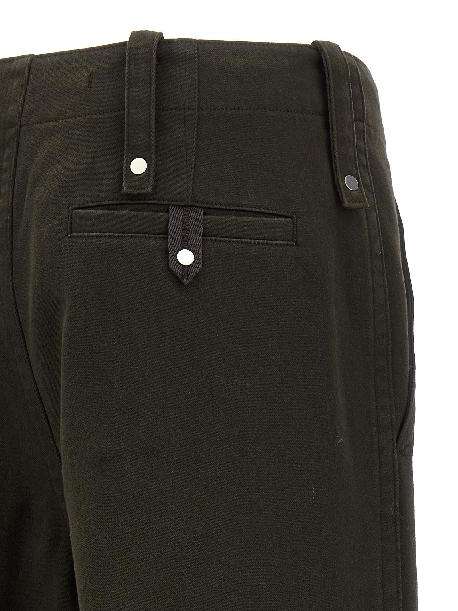 Shop Burberry Gabardine Trousers In Brown