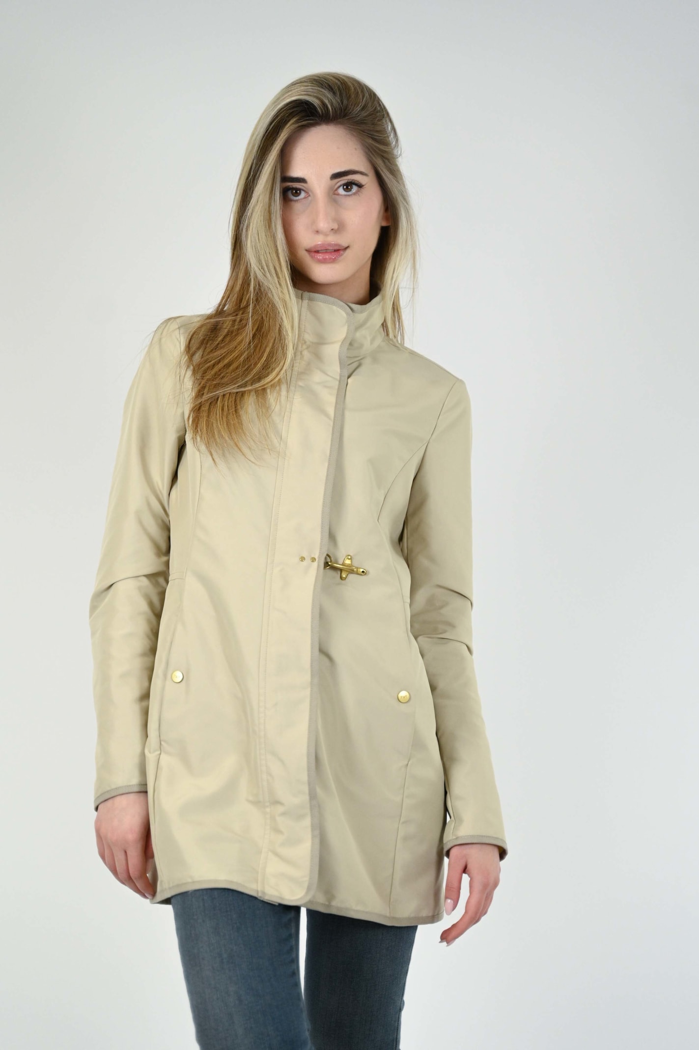 Shop Fay Virginia Coat Overcoat In Sabbia