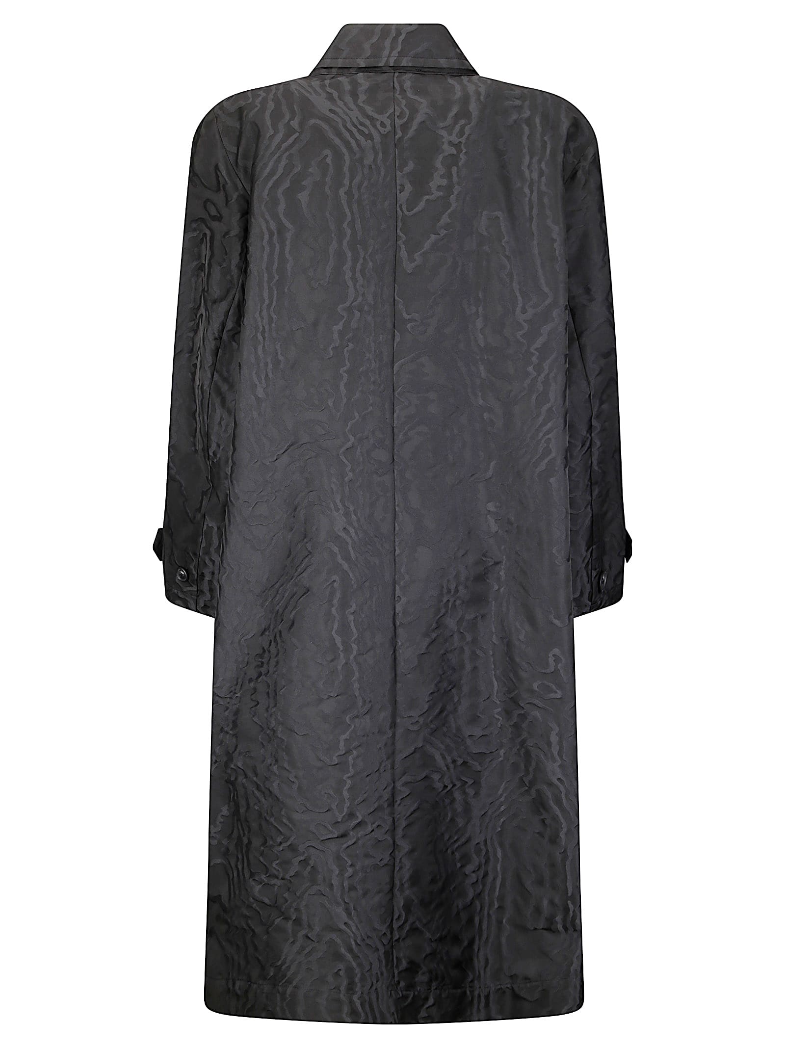 Stefano Mortari Textured Buttoned Trench Coat In Blue