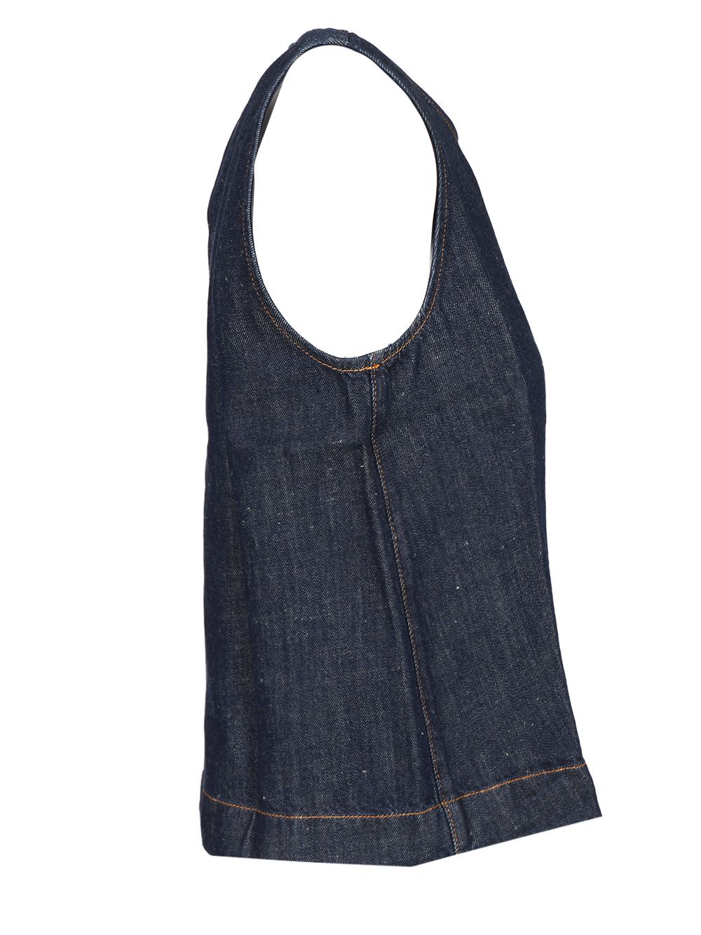 7 For All Mankind Sleeveless Top Blueberry Tops Blue In Blue