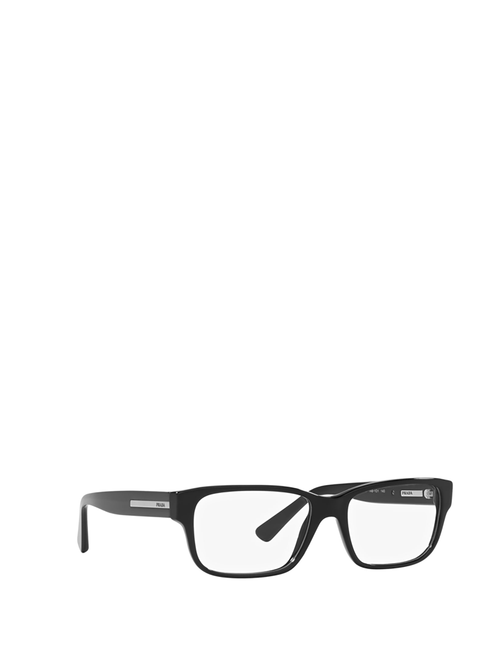Shop Prada Pr 18zv Black Glasses