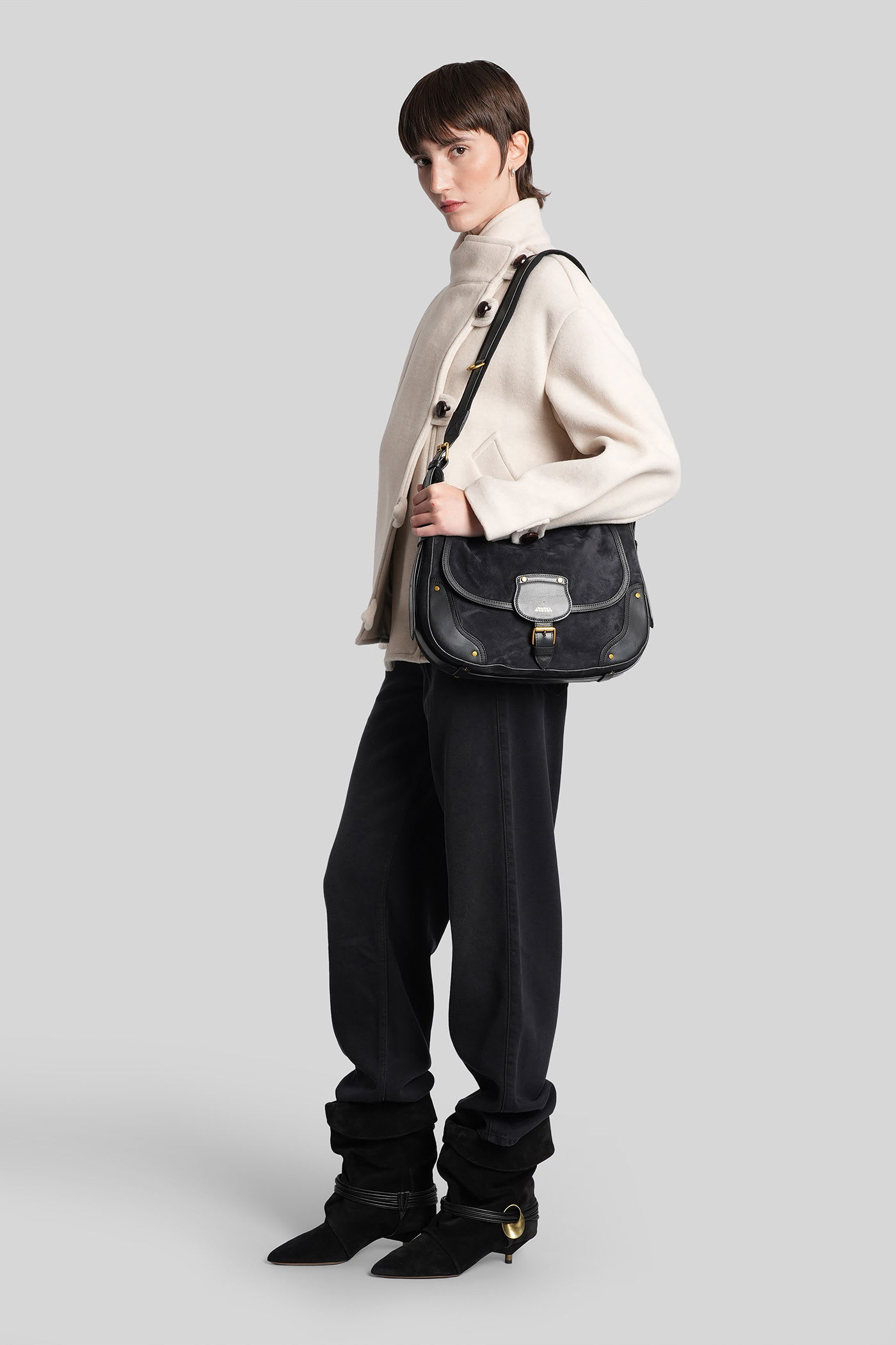 Isabel Marant Jenny Jeans In Black Cotton In Black