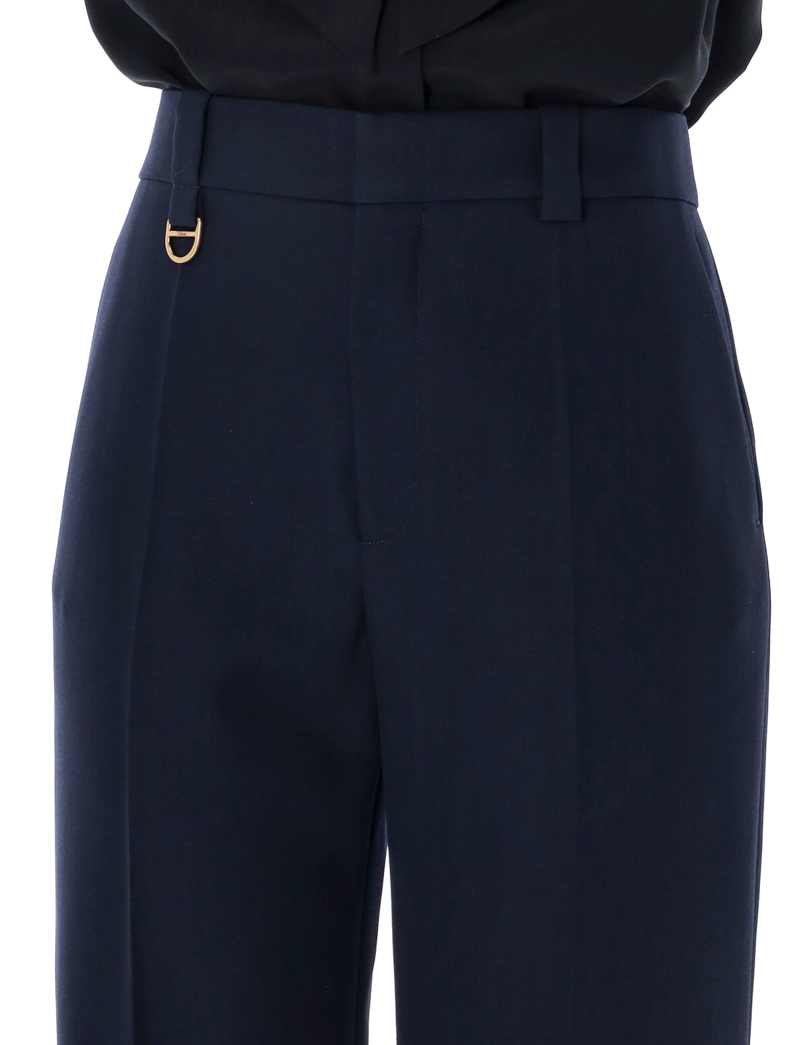 Shop Chloé High Waist Pant In Eclipse Blue