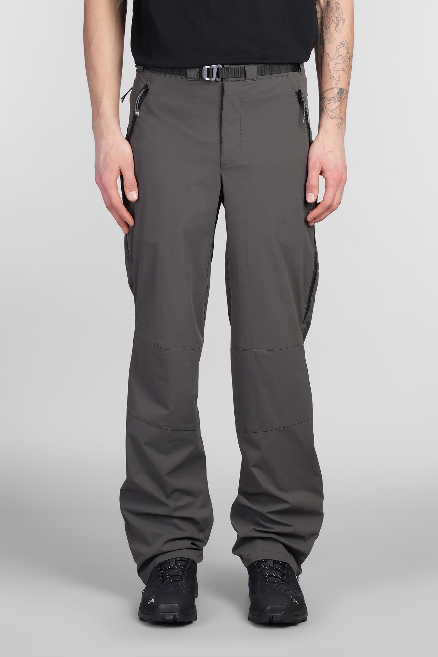 Y Zip Trouser Pants In Grey Polyamide