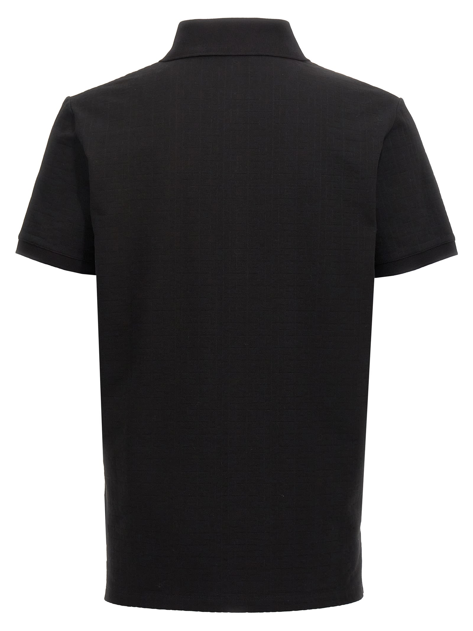 Shop Balmain Monogram Polo Shirt In Black
