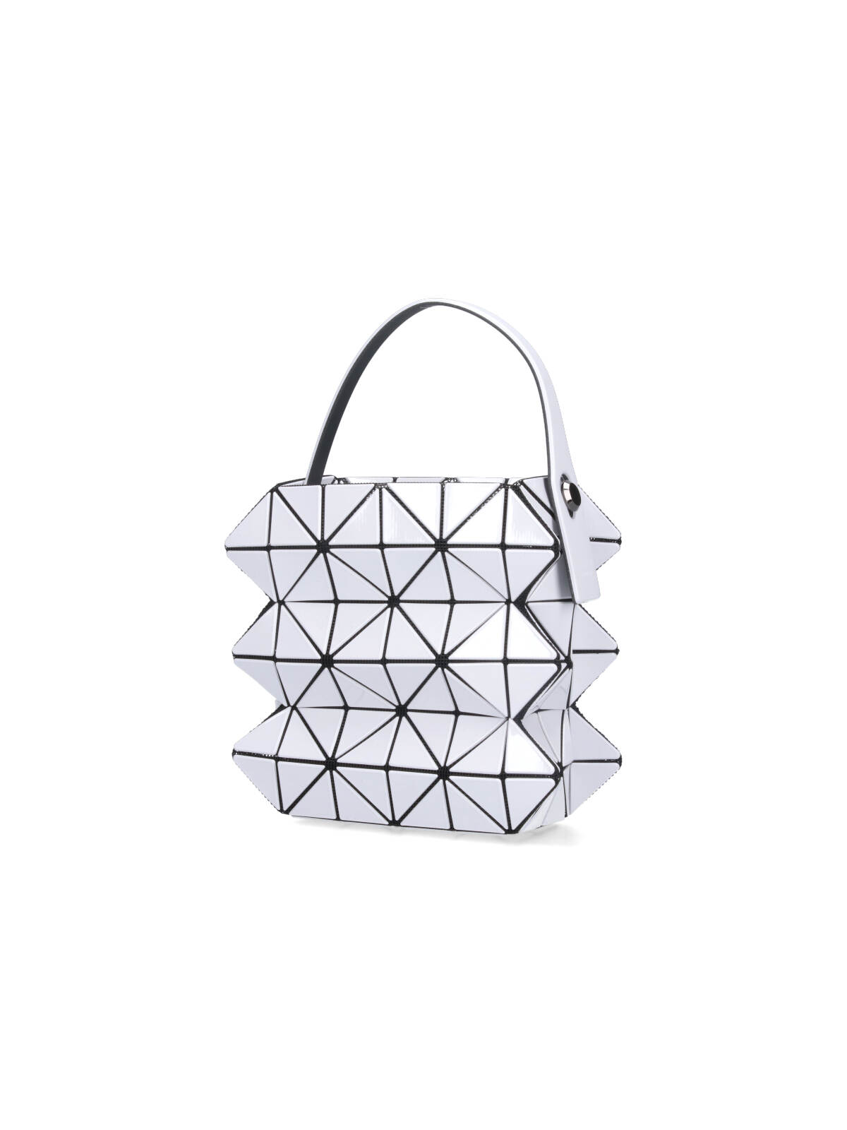 Bao Bao Issey Miyake Geometric Mini Shoulder Bag With Handle In White