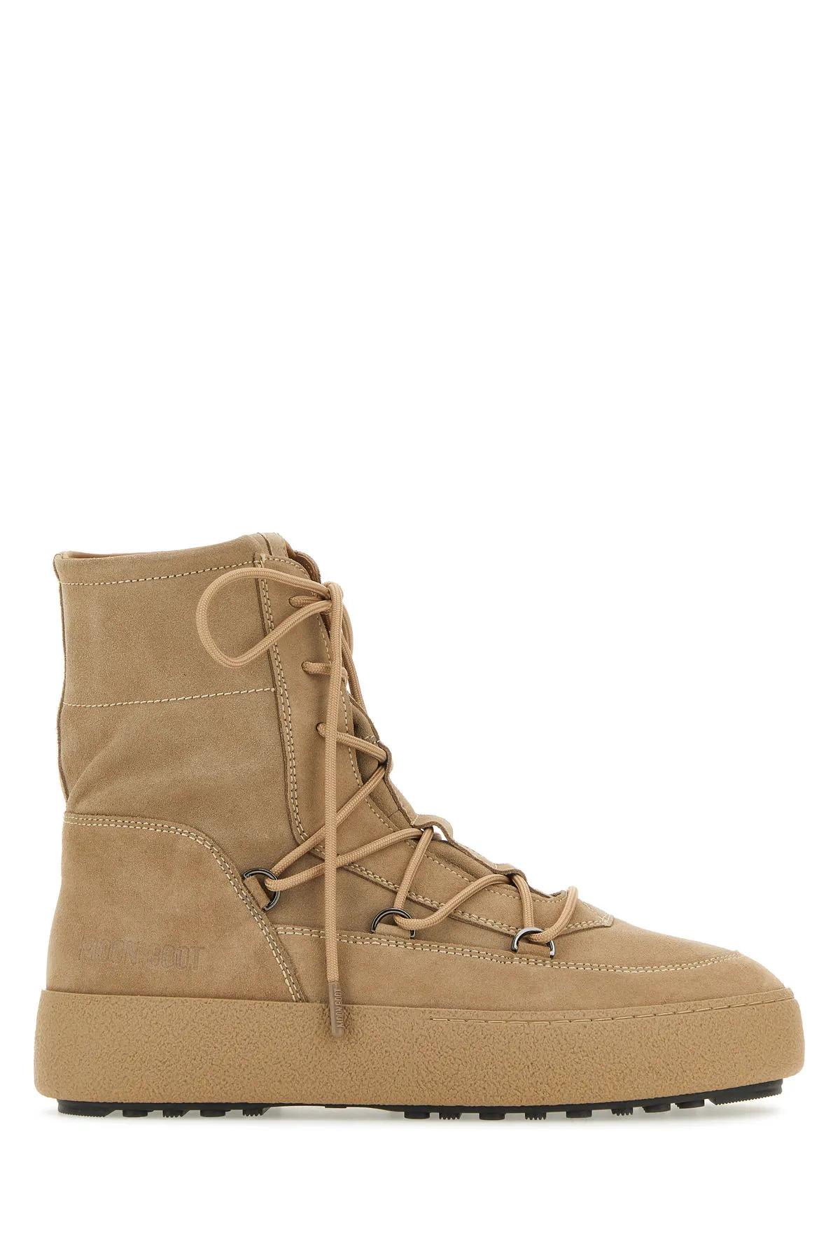 Shop Moon Boot Sand Suede Mtrack Ankle Boots In Beige