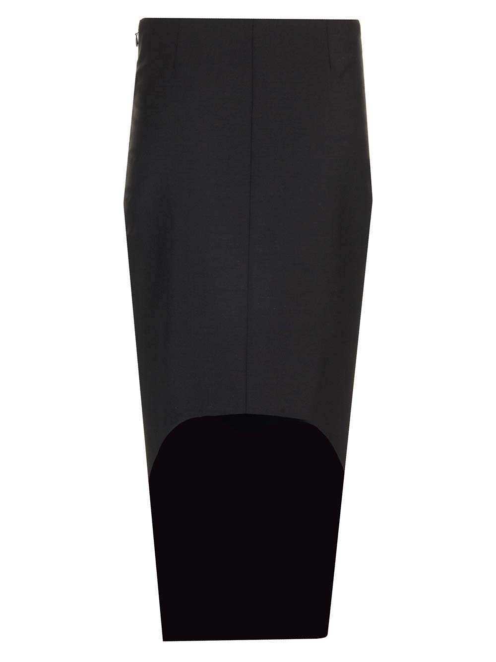 Shop Givenchy Wool And Mohair Asymmetric Skirt In Black