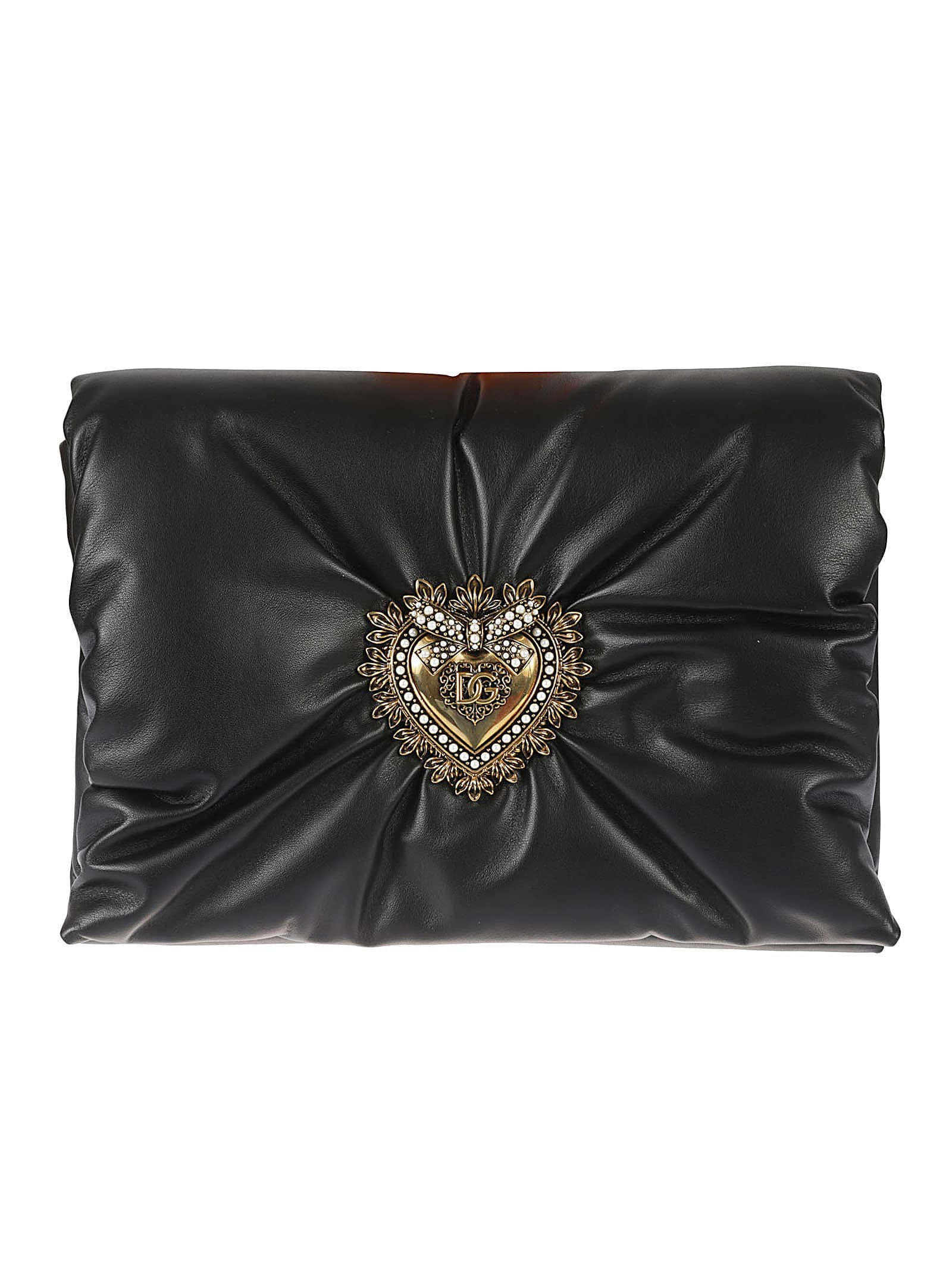 Shop Dolce & Gabbana Devotion Pouch In Black