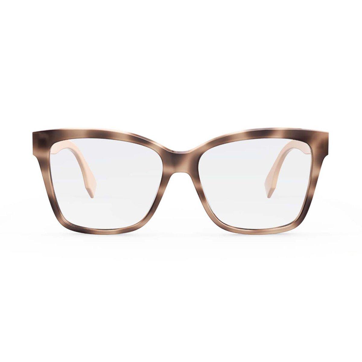 Shop Fendi Square Frame Glasses In 055 - Black