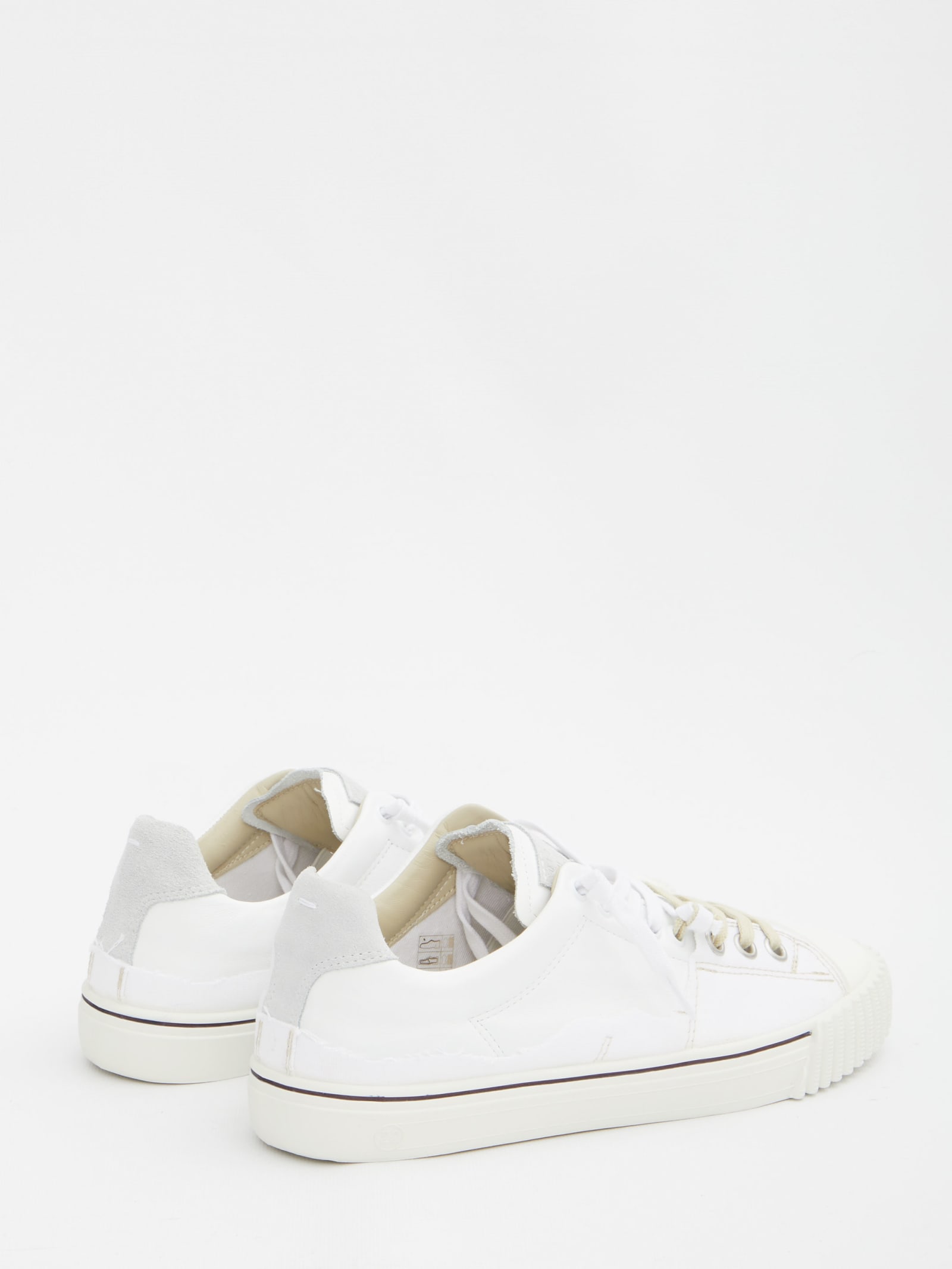 Maison Margiela Evolution Sneakers In Canvas And Leather In White ...