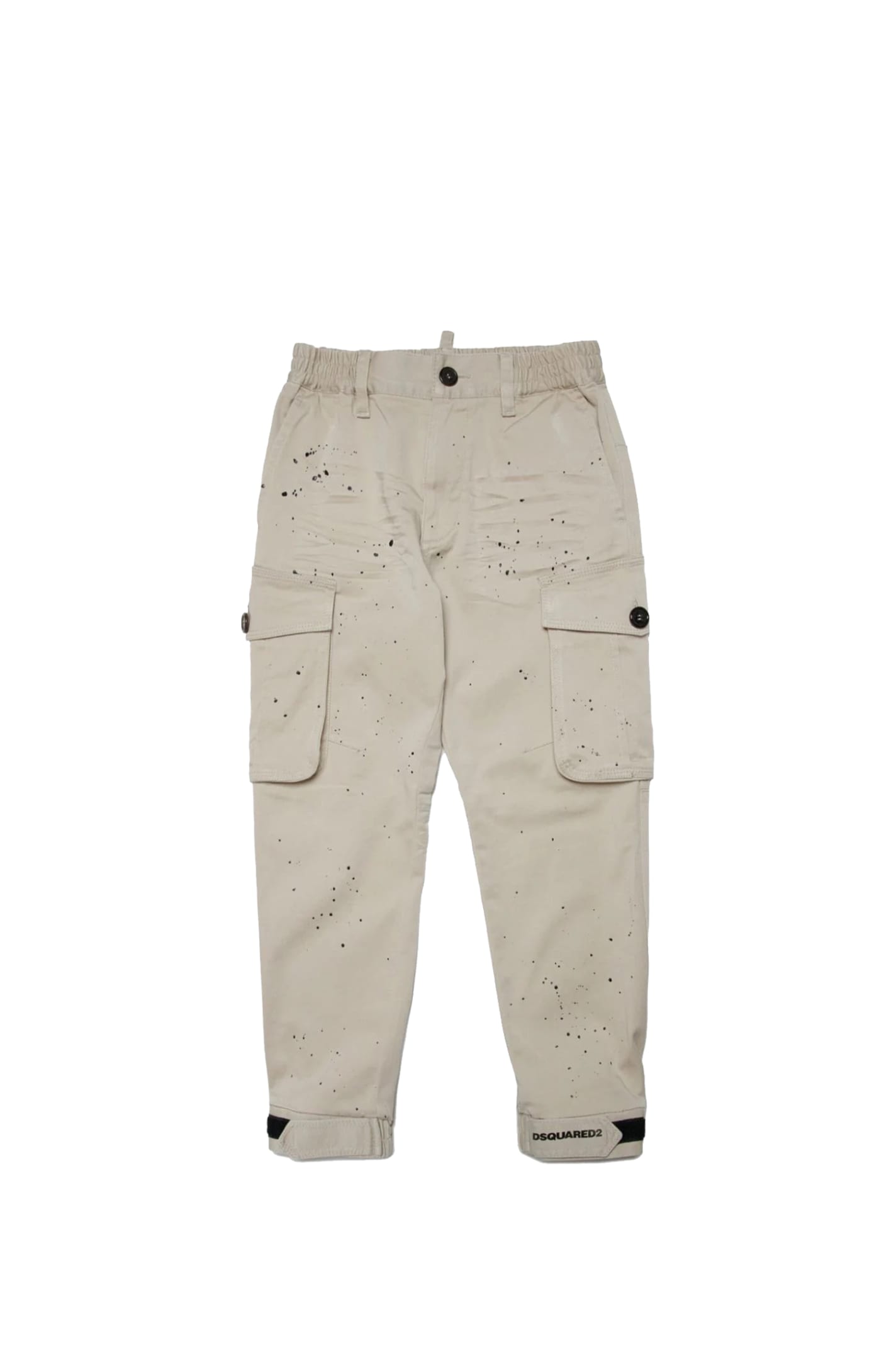 Dsquared2 Kids' Pants With Print In Beige