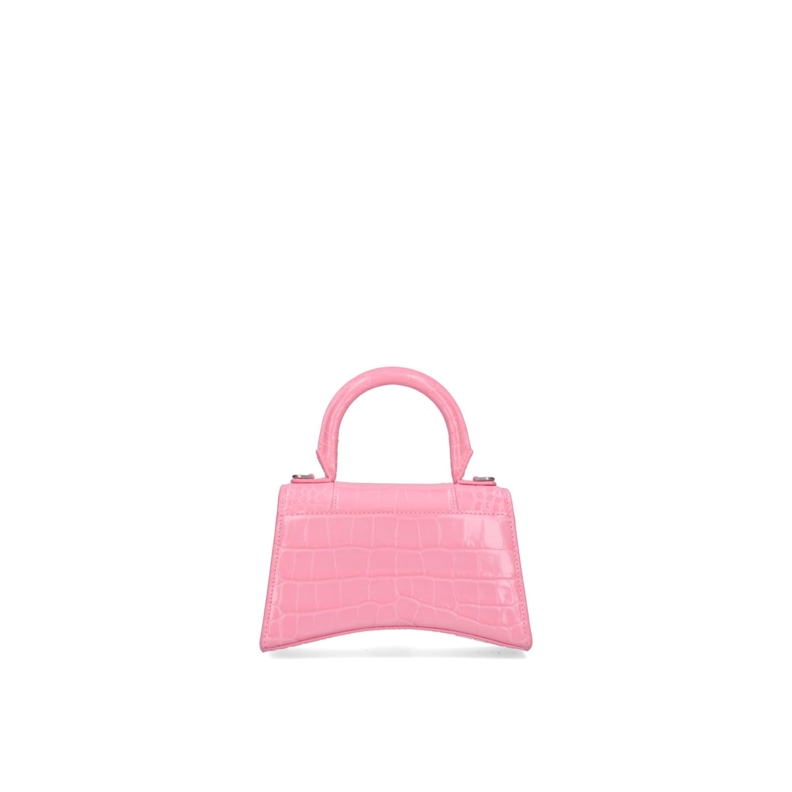 Balenciaga: Pink Mini Hourglass Top Handle Bag