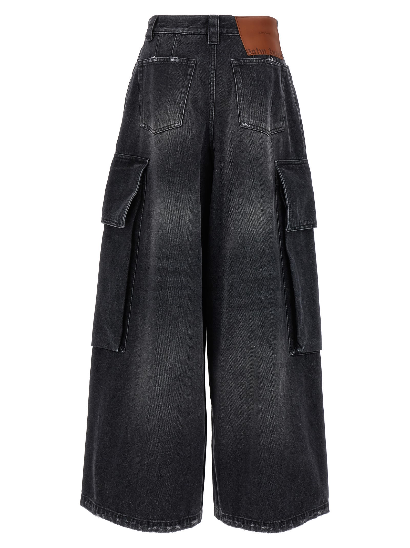 Shop Palm Angels Parachute Jeans In Black