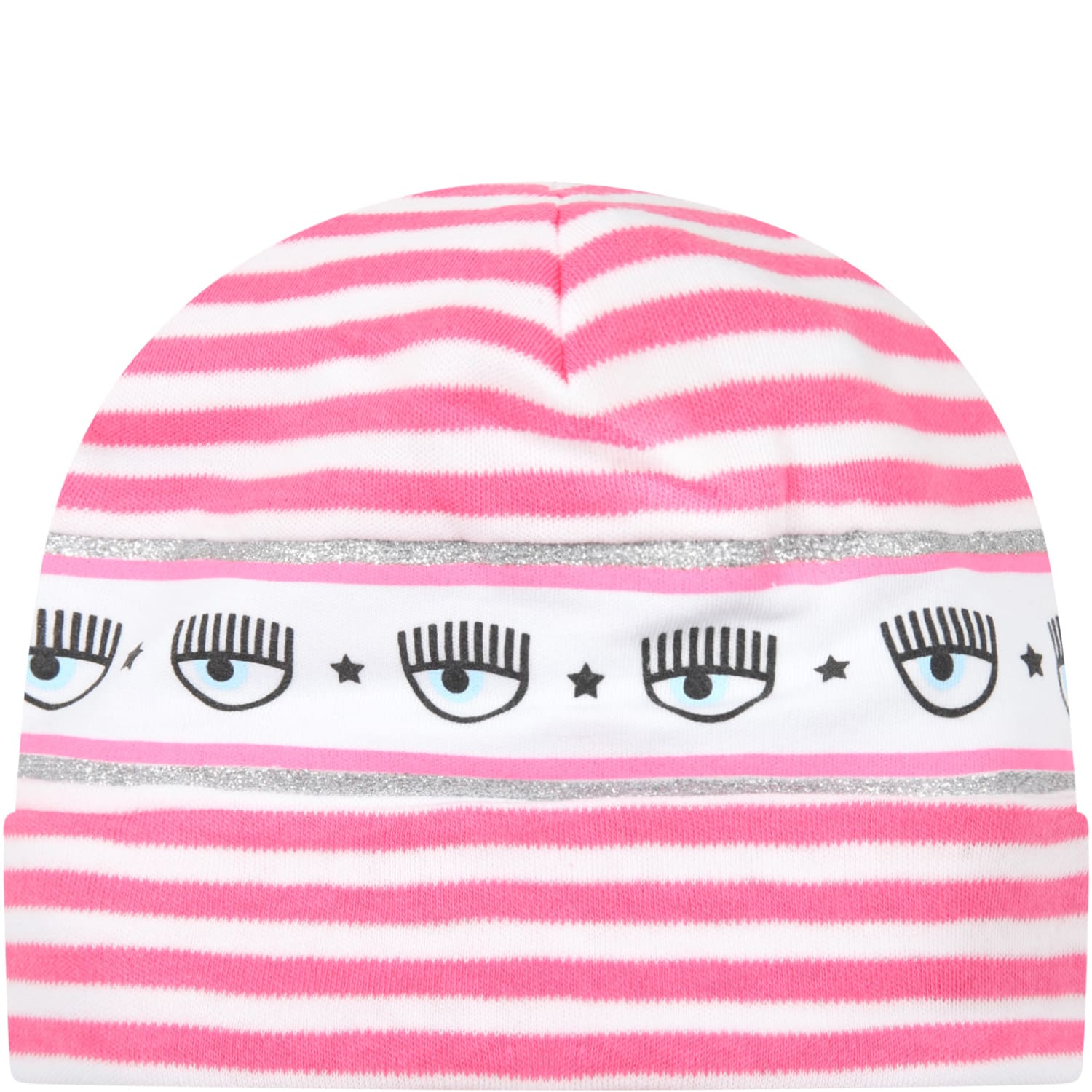 Chiara Ferragni Multicolor Hat For Baby Girl With Iconic Eyes Flirting