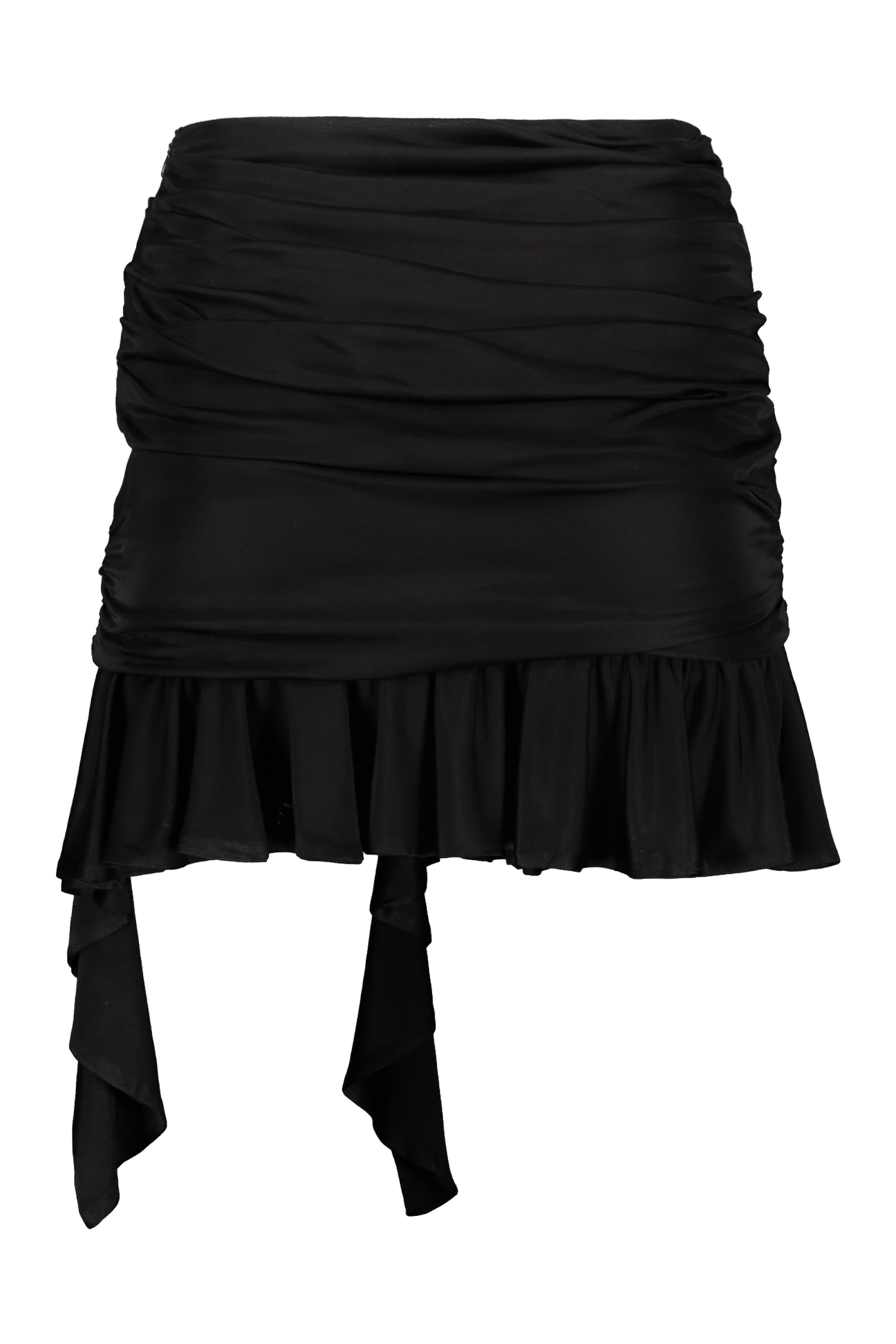 Shop Andreädamo Ruffled Mini Skirt In Black