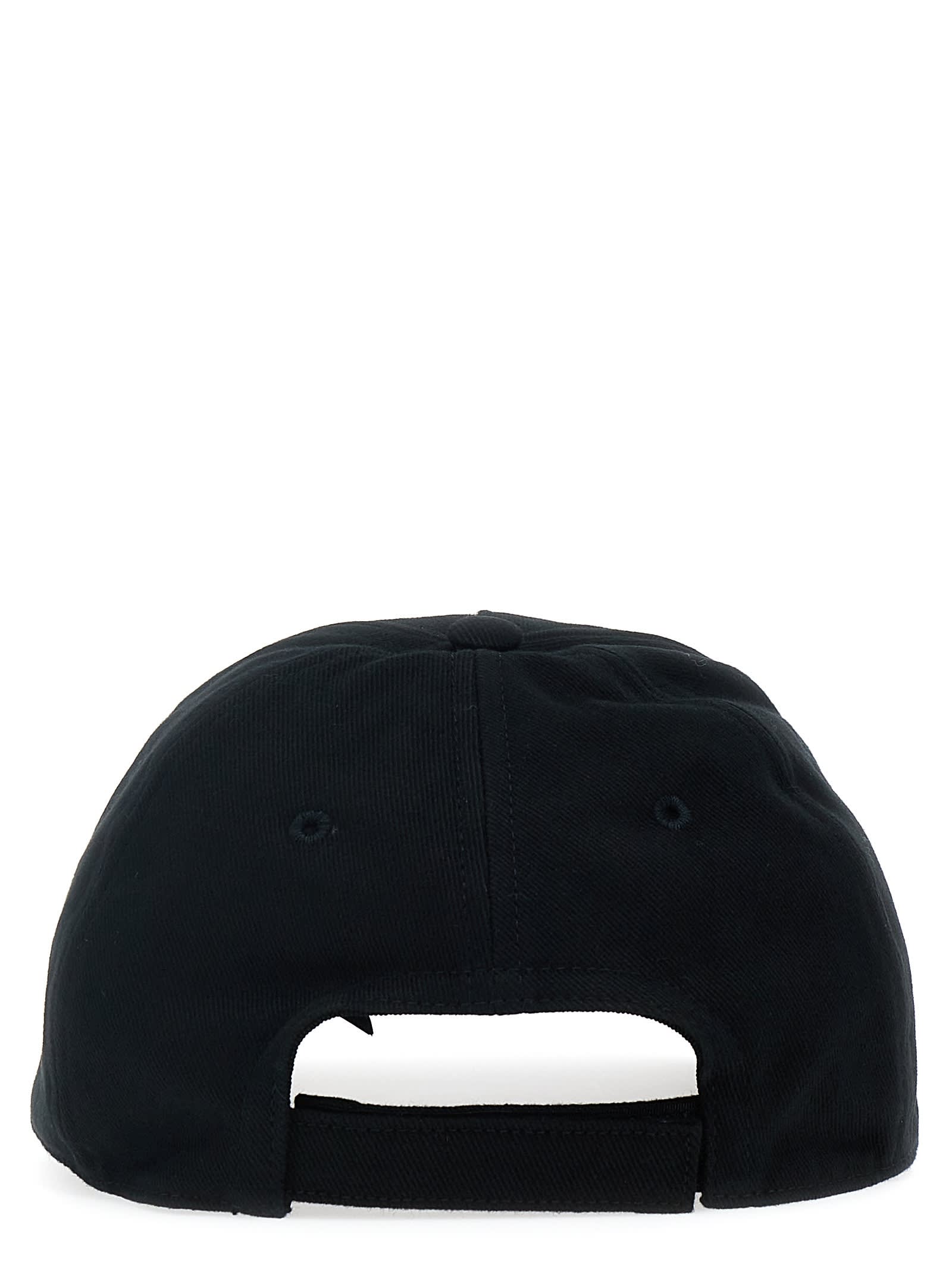 Shop Fendi Logo Embroidery Cap In Black