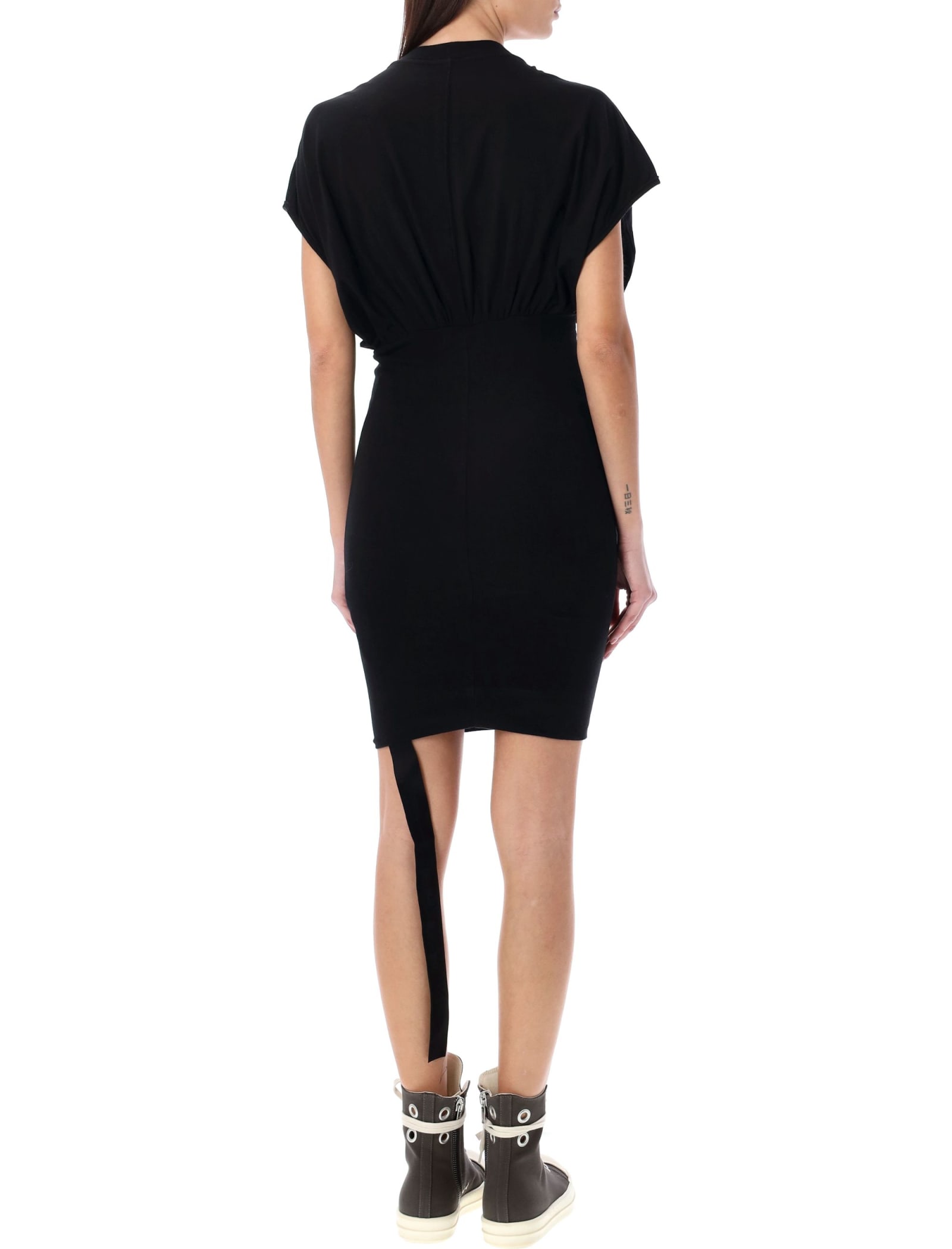 Shop Drkshdw Cinched S/l Tommy Mini Dress In Black