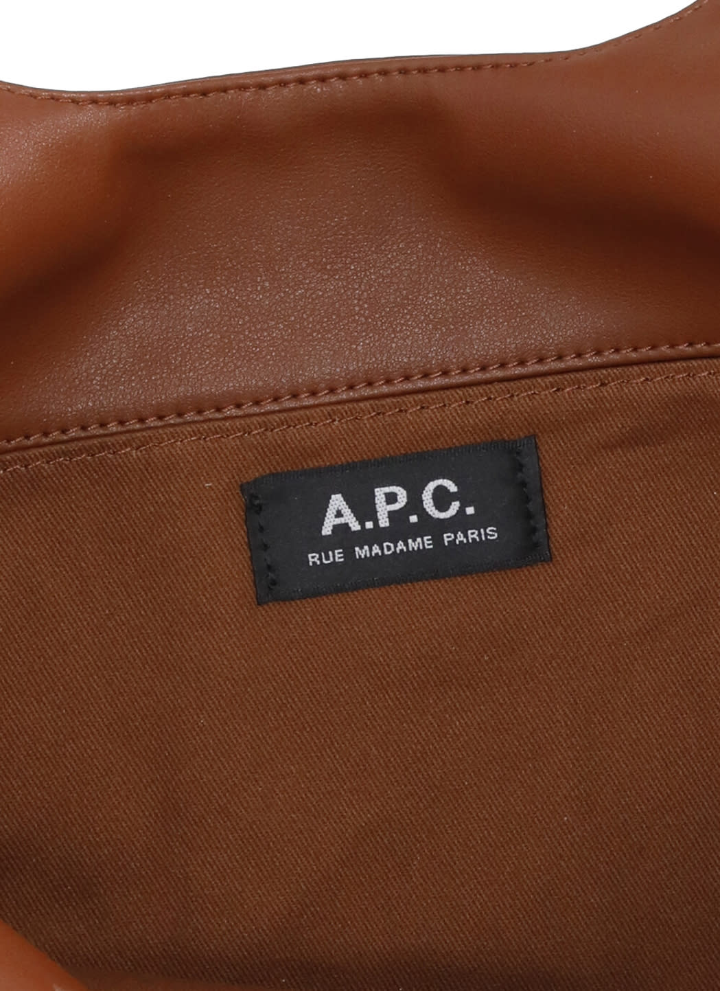 Apc Ninon Structured Tote Bag With Large Handles In Brown