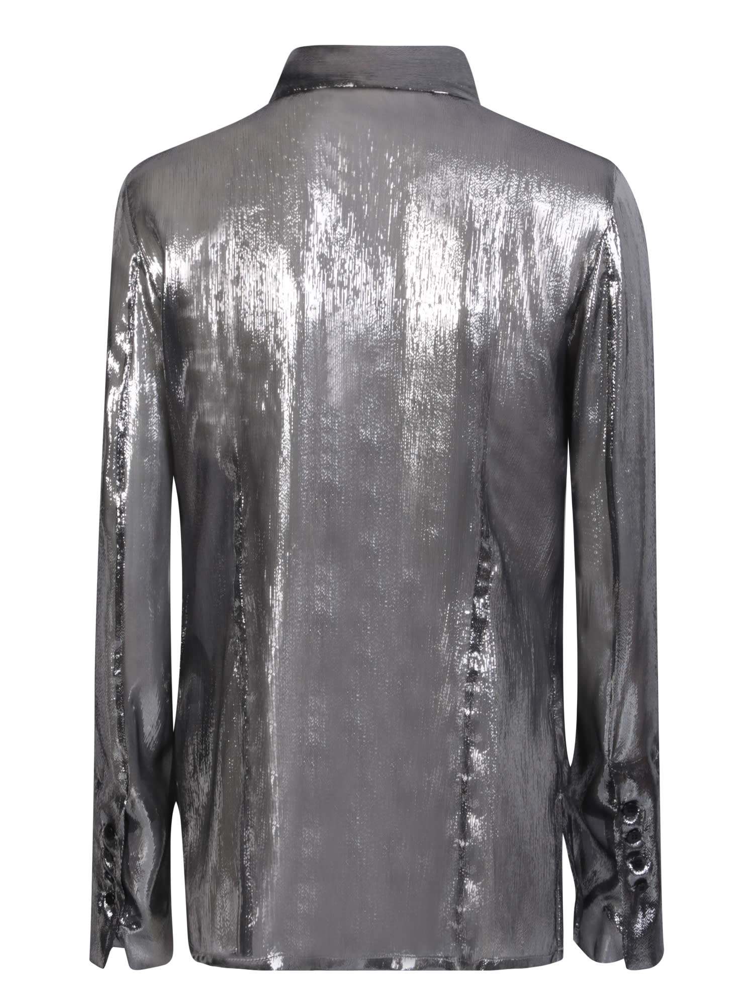 Shop Sapio Metallic Effect Shirt In Black