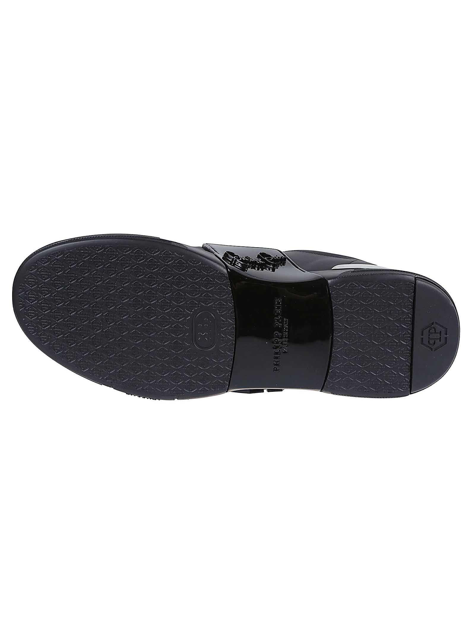 Philipp Plein Lo-top Calfskin Sneakers With Perforated Detailing And Embossed Logo In Multi