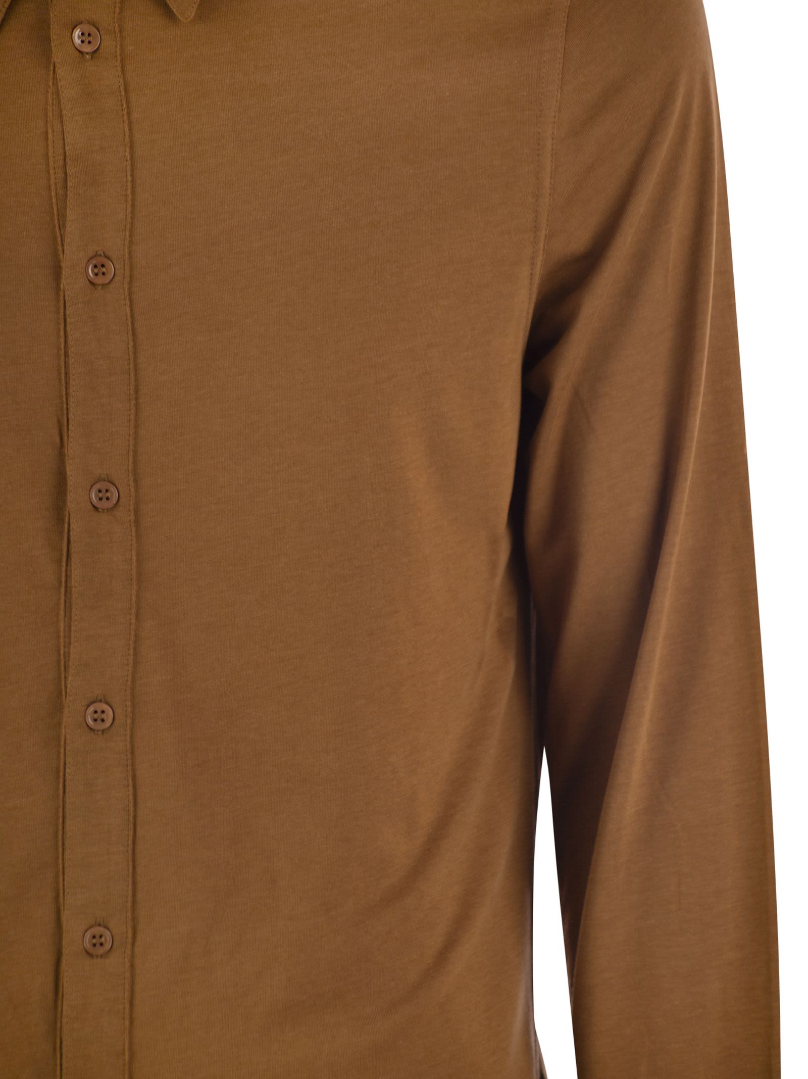 Majestic Long-sleeved Lyocell And Cotton Shirt