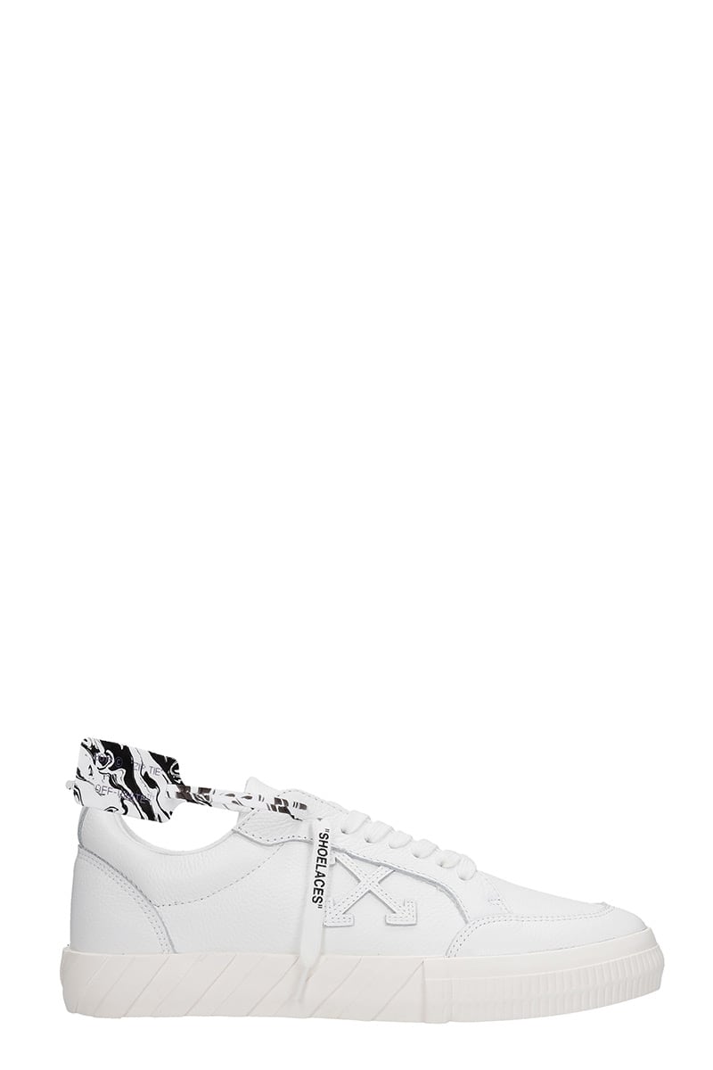 Off-White Low Vulcanized Sneakers In White Leather