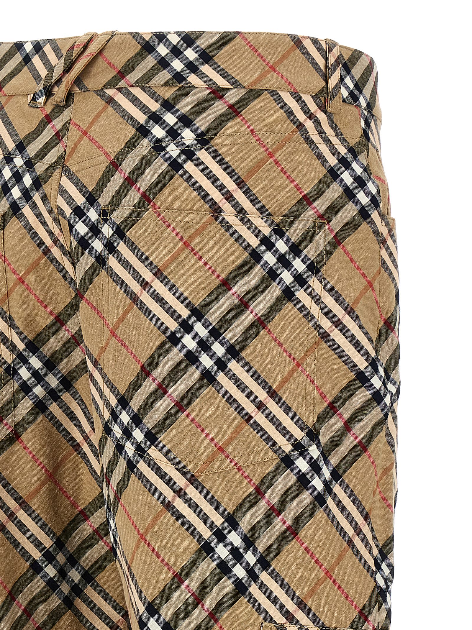 Burberry Functional Cargo Pocket Trousers In Beige